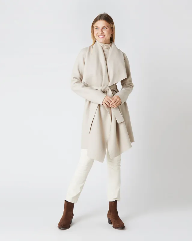 Short Blanket Coat in Almond sold by Mashburn