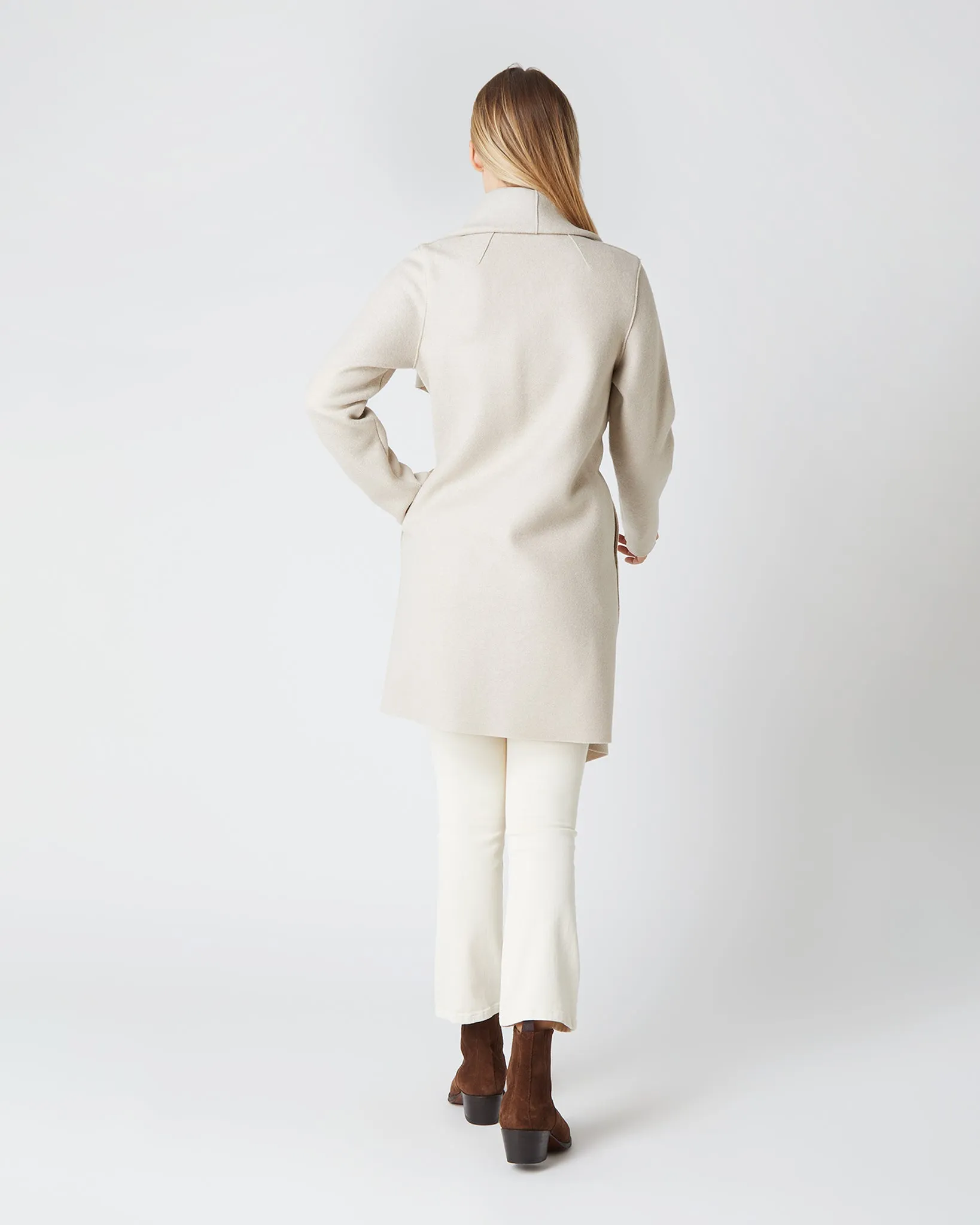 Short Blanket Coat in Almond sold by Mashburn product image thumbnail 4