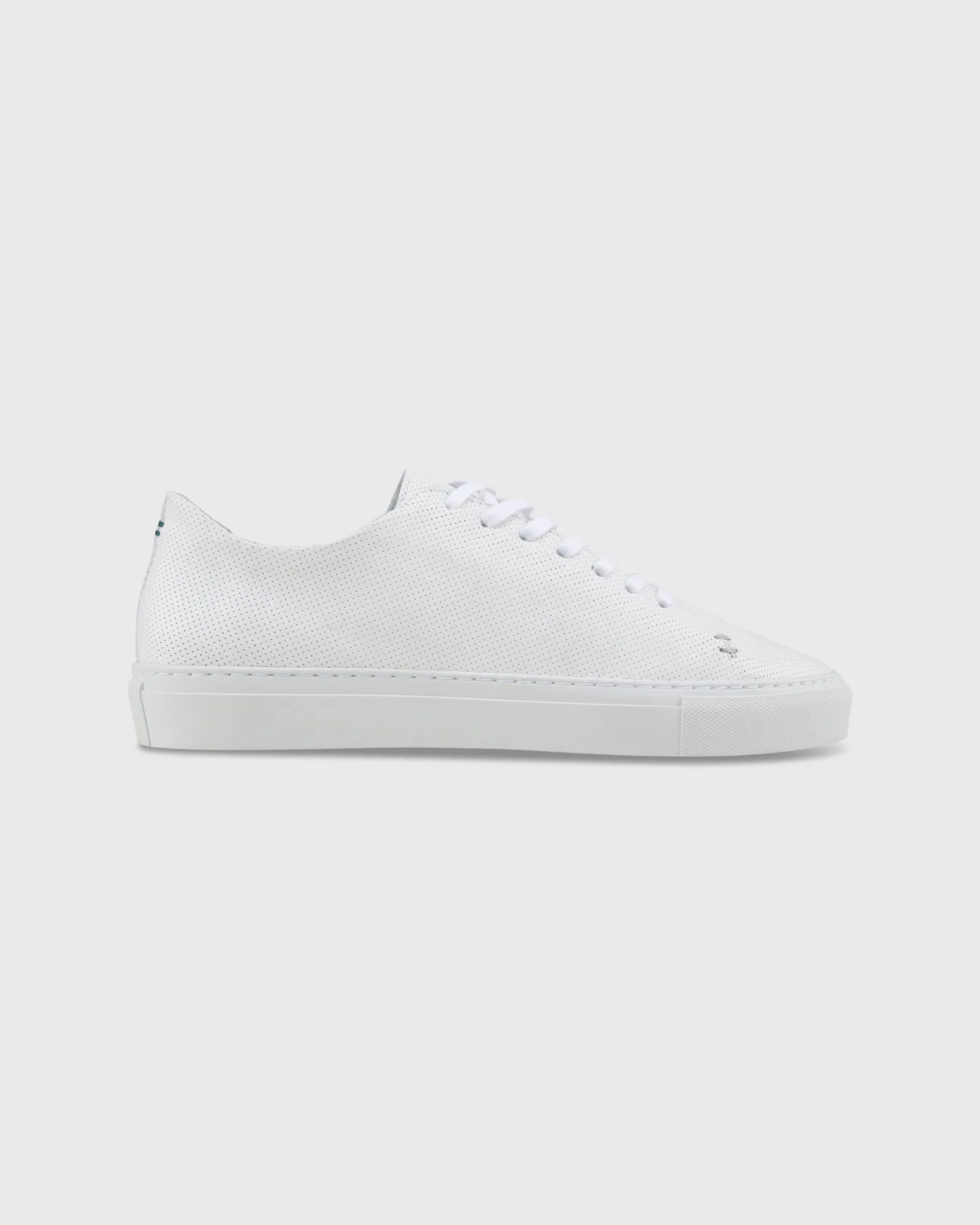 Low-Top Lace-Up Sneaker in White Perforated Leather sold by Mashburn product image thumbnail 2