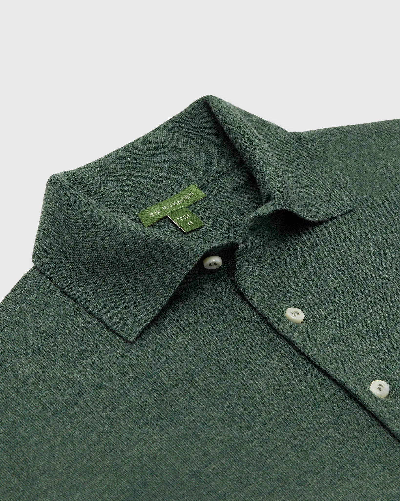 Hyannis Polo Sweater in Lovat Escorial Wool sold by Mashburn product image thumbnail 2