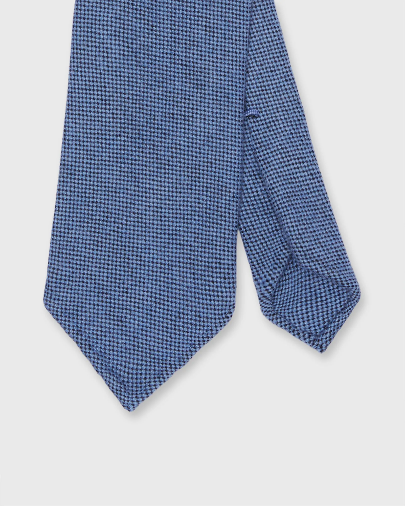 Cashmere Woven Tie in Dusty Blue/Navy sold by Mashburn