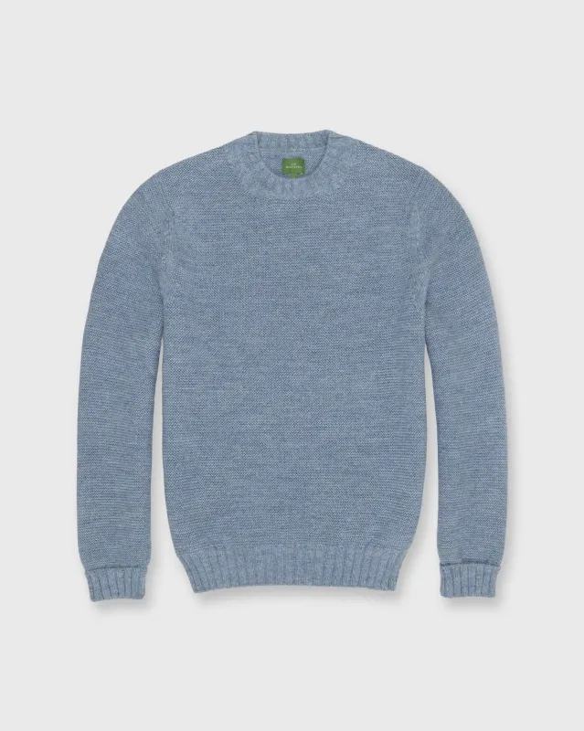 Link-Stitch Crewneck Sweater in Glacier Superfine Alpaca sold by Mashburn