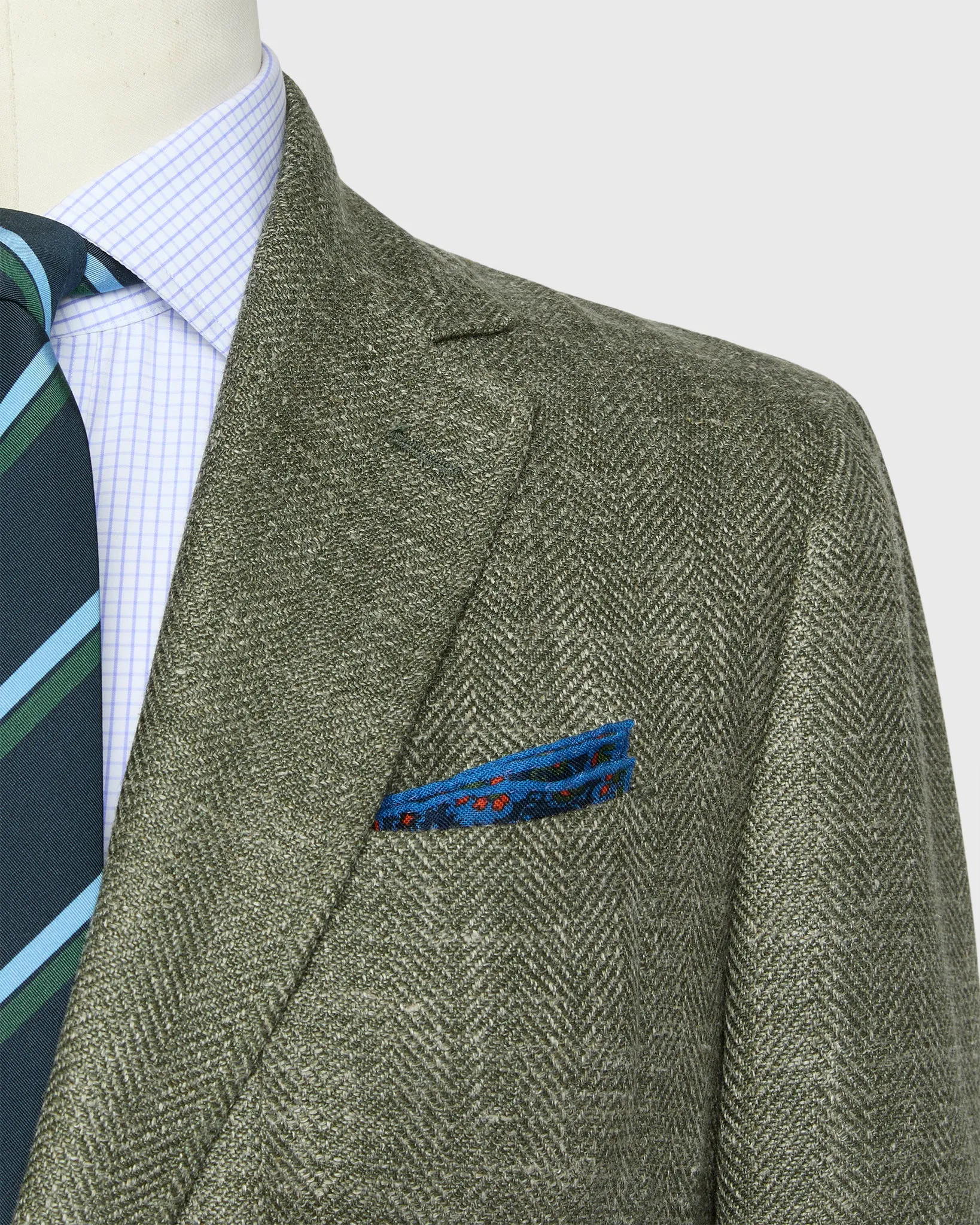 Ghost Blazer in Sage Rustic Hopsack sold by Mashburn product image thumbnail 2