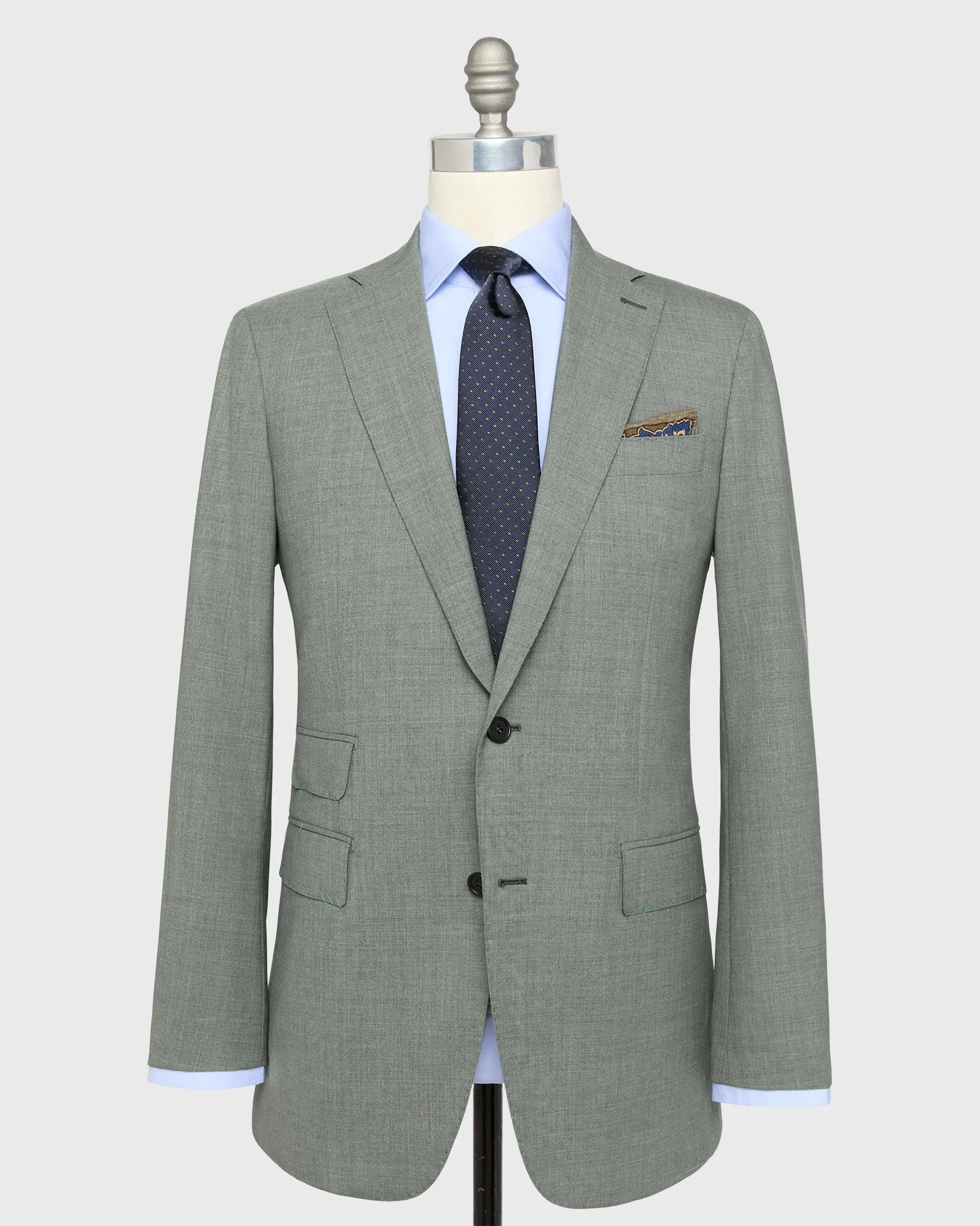 Kincaid No. 3 Suit in Sage Plainweave sold by Mashburn