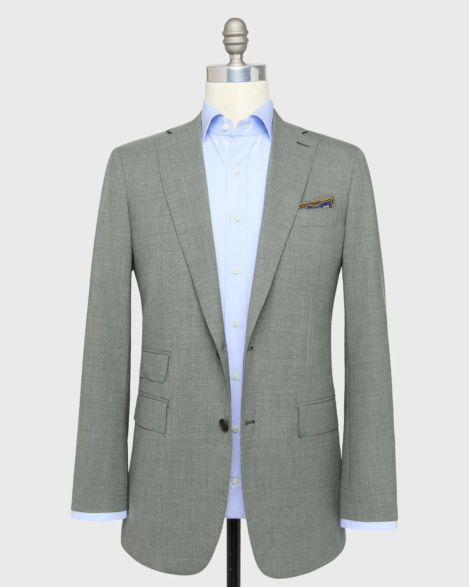 Kincaid No. 3 Suit in Sage Plainweave sold by Mashburn product image thumbnail 3
