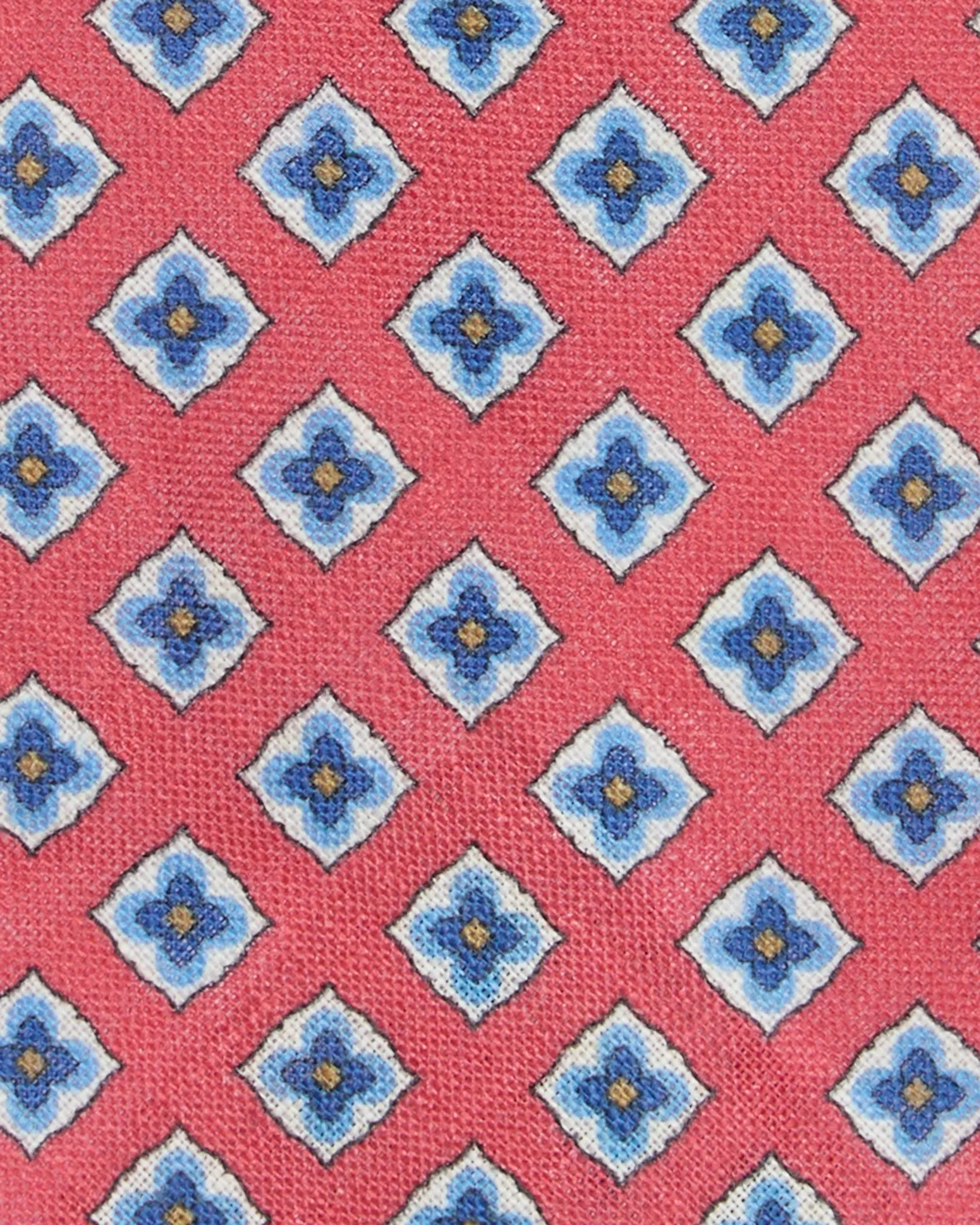 Linen Print Tie in Melon/Blue Medallion sold by Mashburn product image thumbnail 2