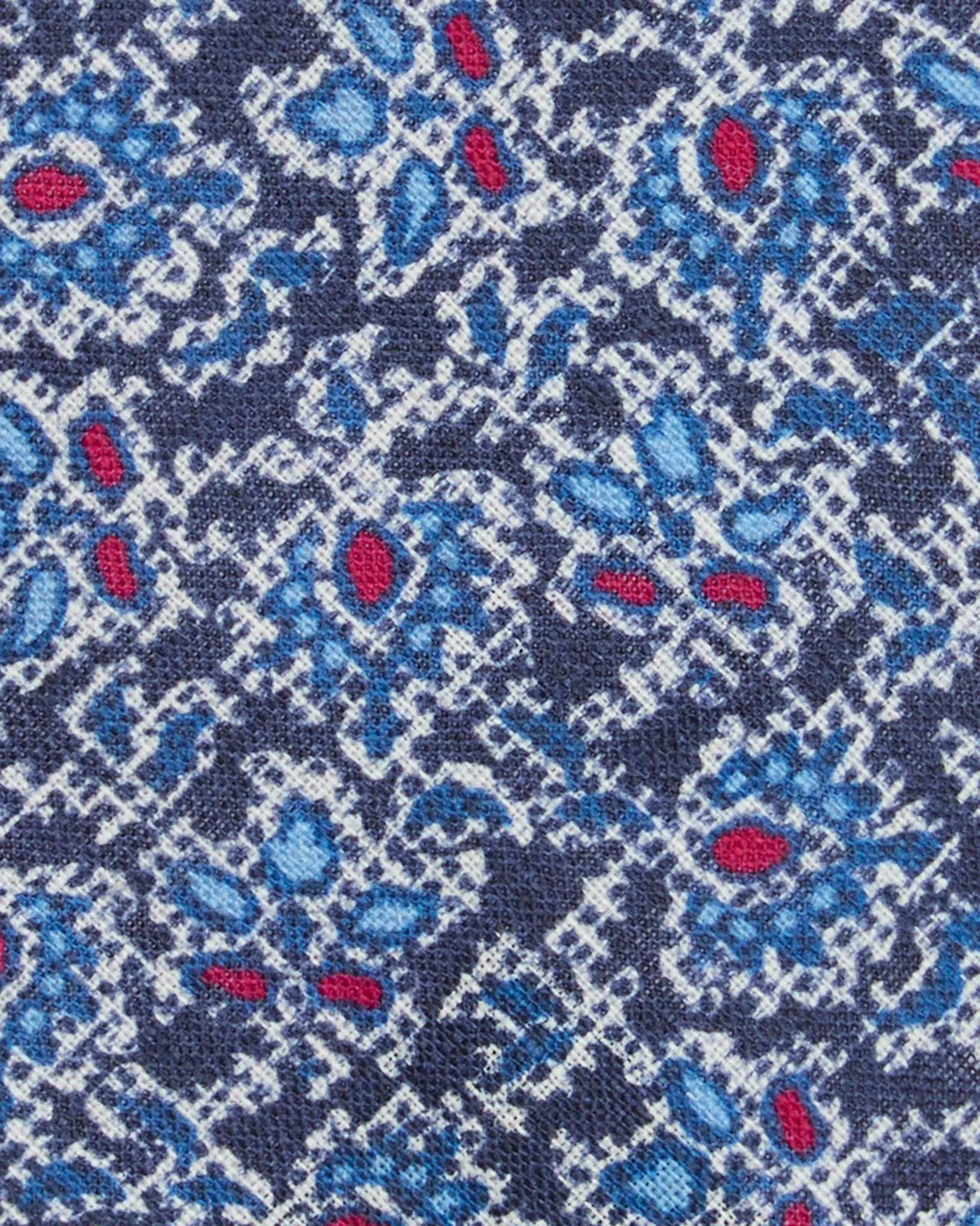 Linen Print Tie in Navy/Blue/Berry Paisley sold by Mashburn product image thumbnail 2