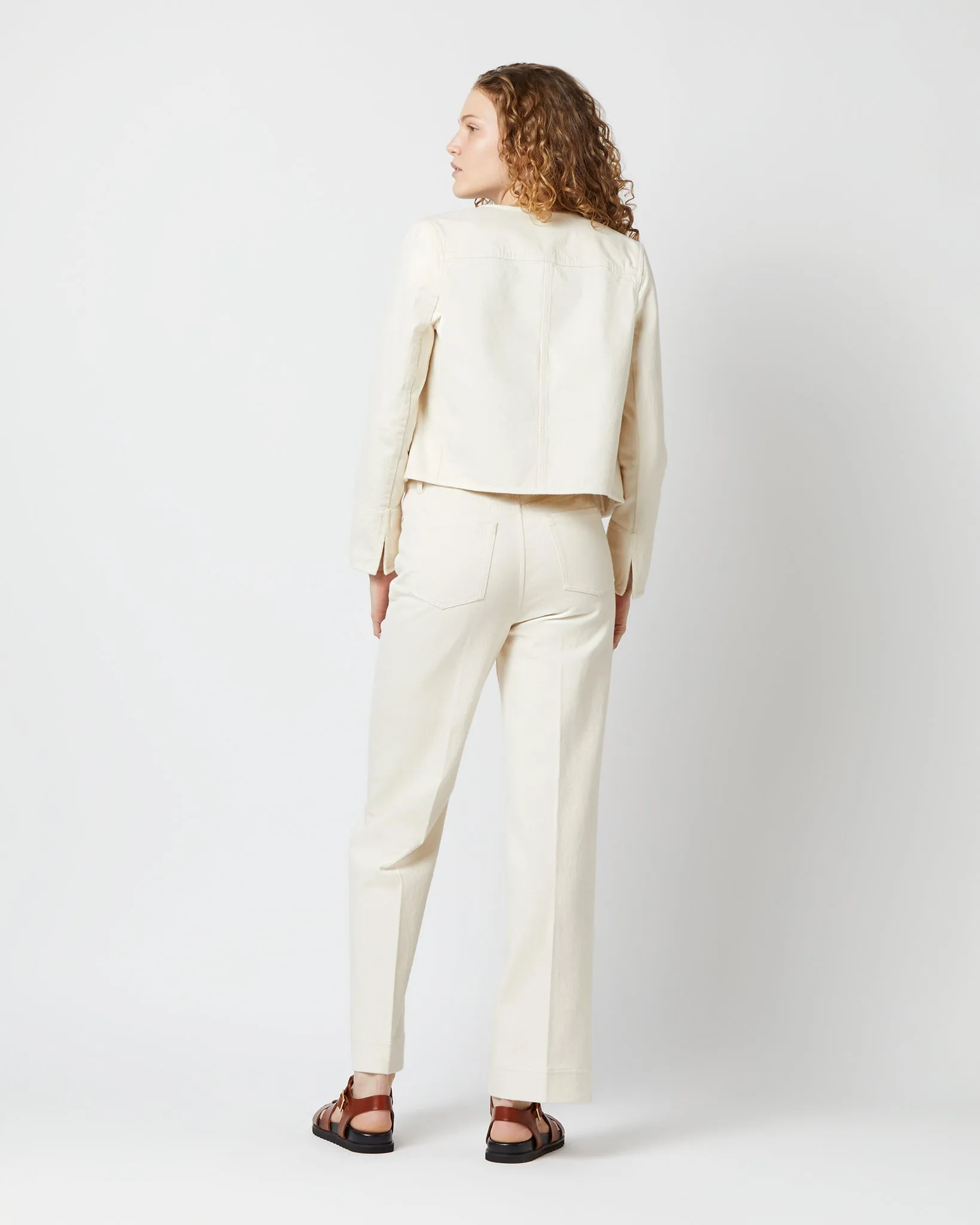 Meg Jacket in Natural Stretch Denim sold by Mashburn product image thumbnail 5