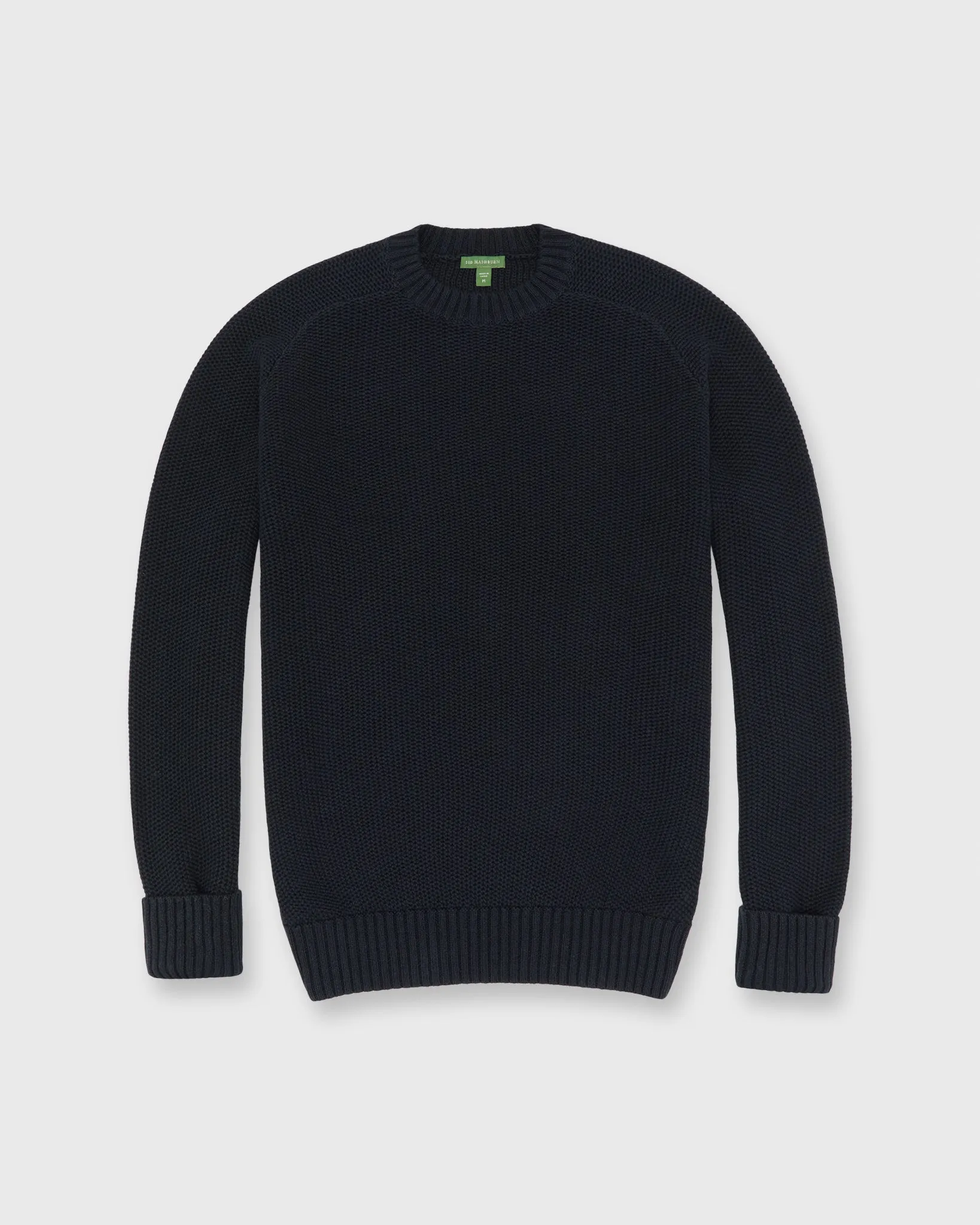 Beach Crewneck Sweater in Navy Cotton/Linen sold by Mashburn