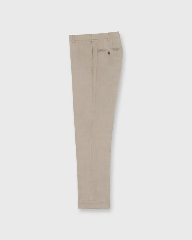 Dress Trouser in Barley Wool Hopsack sold by Mashburn