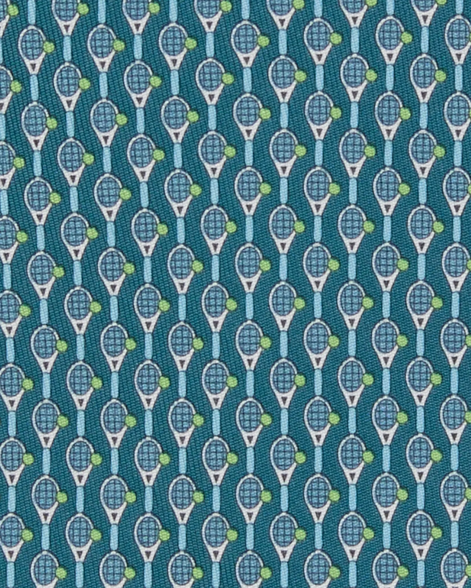 Silk Print Tie in Green Tennis sold by Mashburn product image thumbnail 2