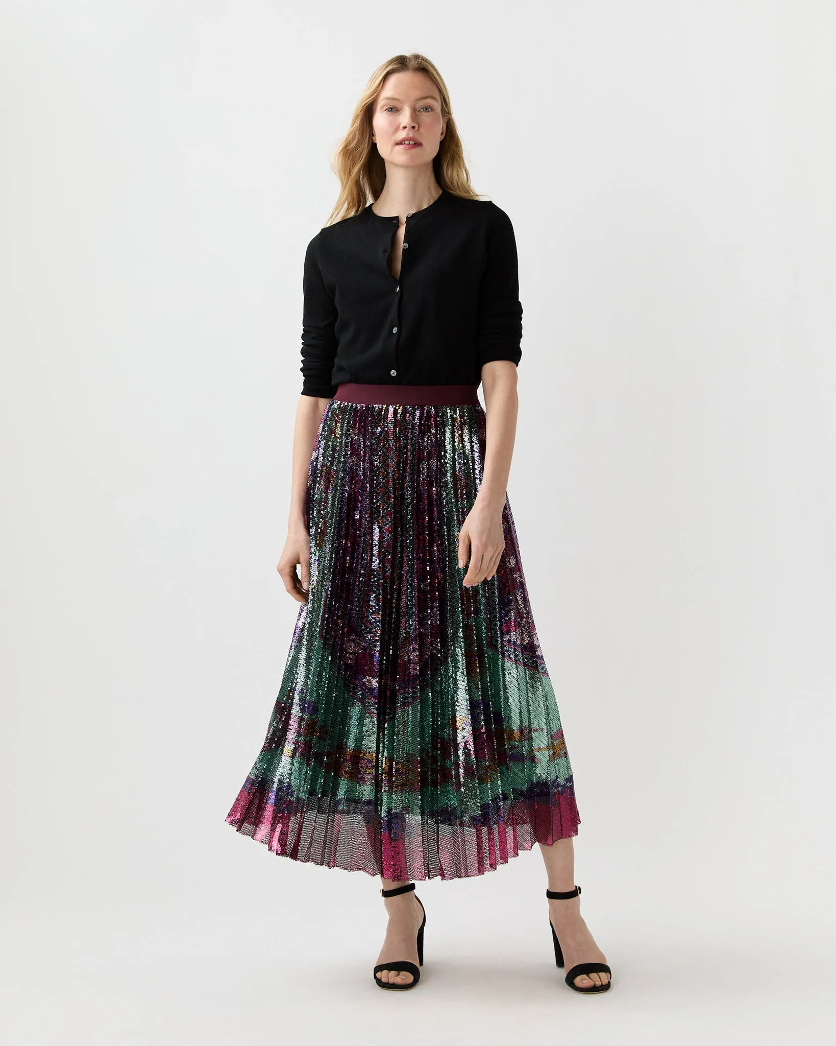 Accordion Skirt in Regalia sold by Mashburn