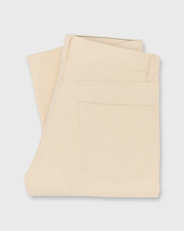 Slim Straight Jean in Natural Selvedge Denim made by Sid Mashburn