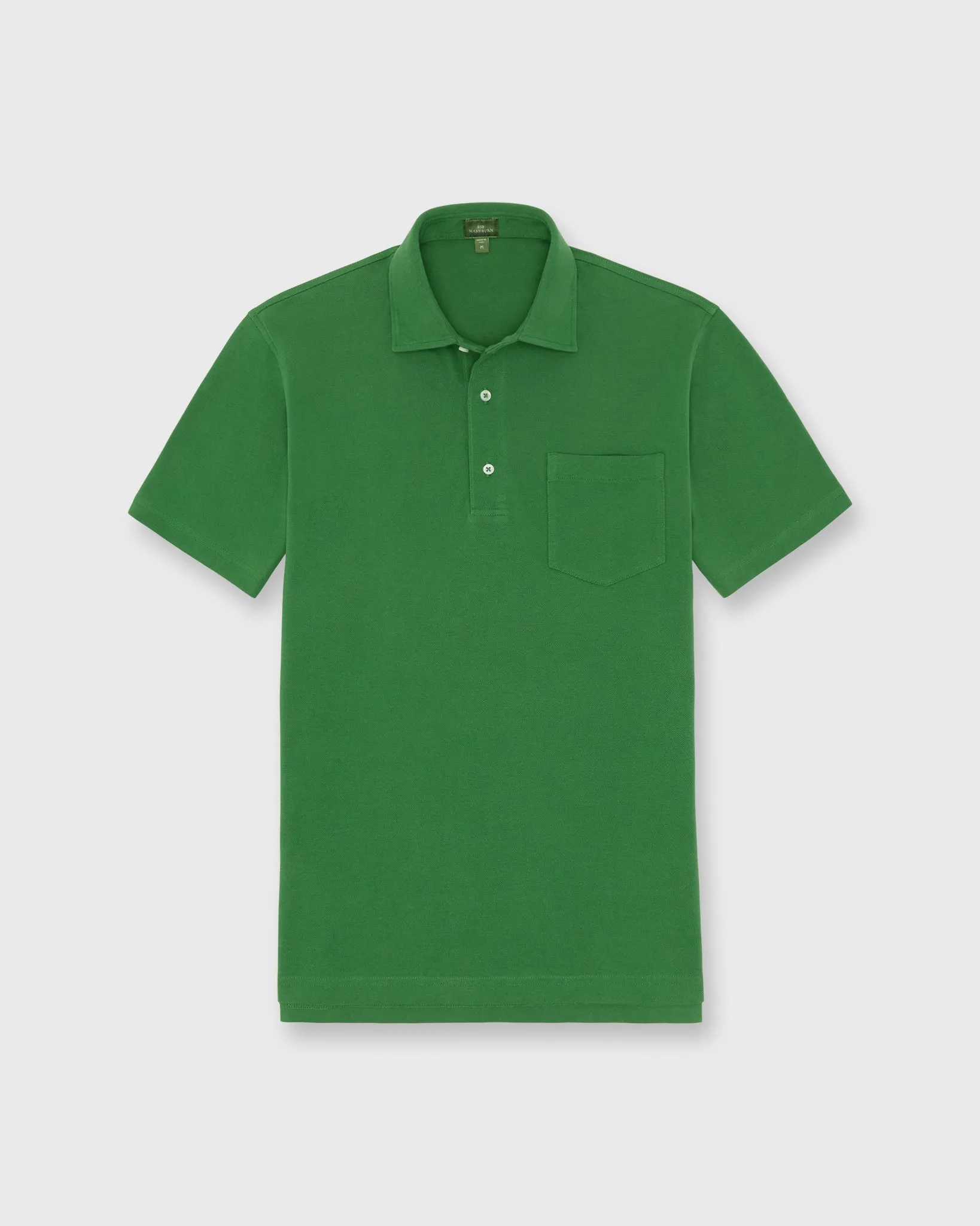 Short-Sleeved Polo in Grass Pima Pique sold by Mashburn
