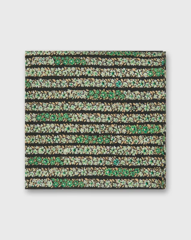 Cotton Print Pocket Square in Sun/Multi Bouquet Printed Poplin sold by Mashburn