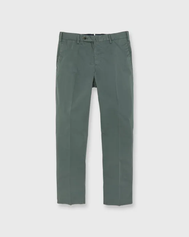 Slim Flat Front Trouser in Lovat sold by Mashburn