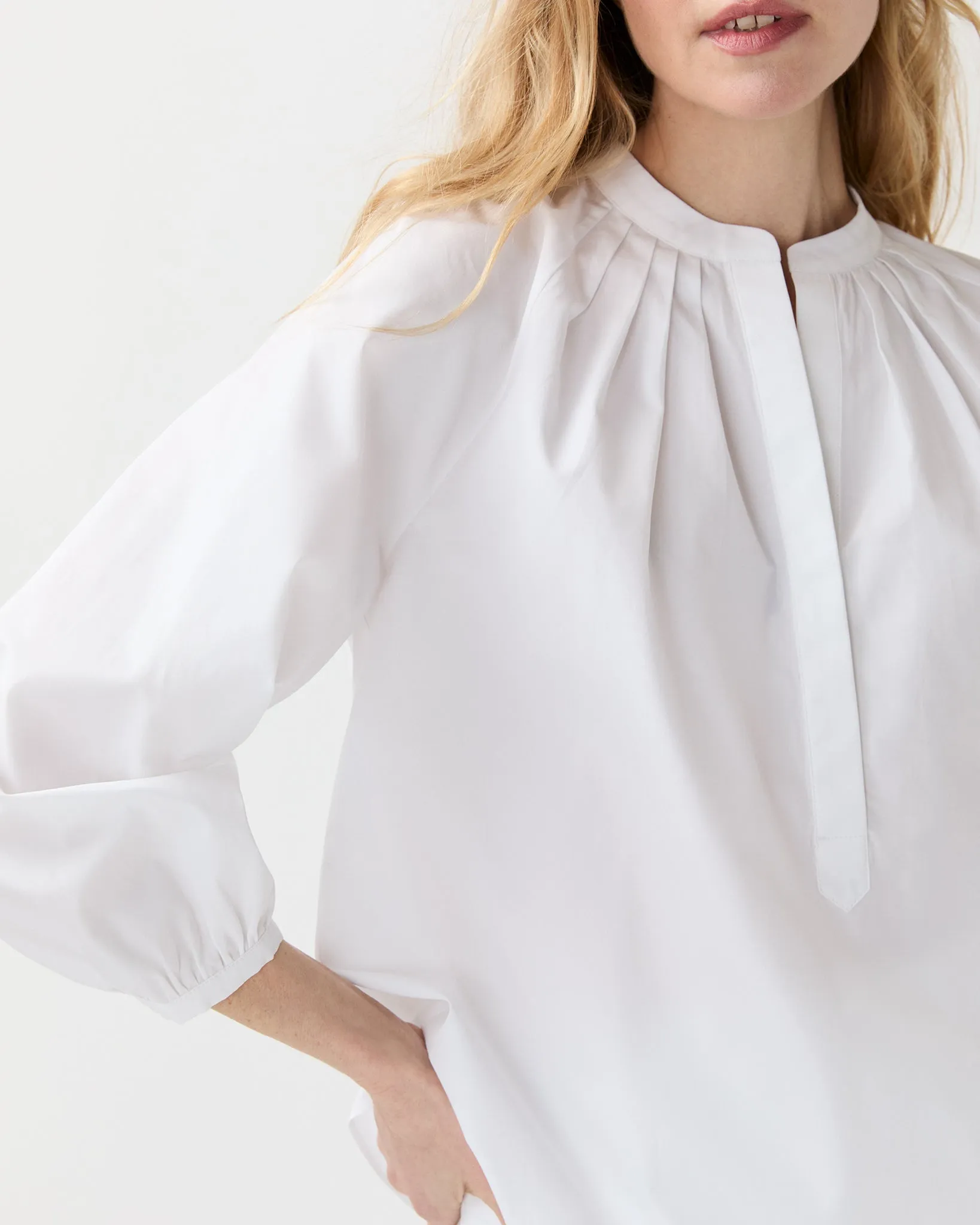 Sienna Top in White Poplin sold by Mashburn product image thumbnail 3