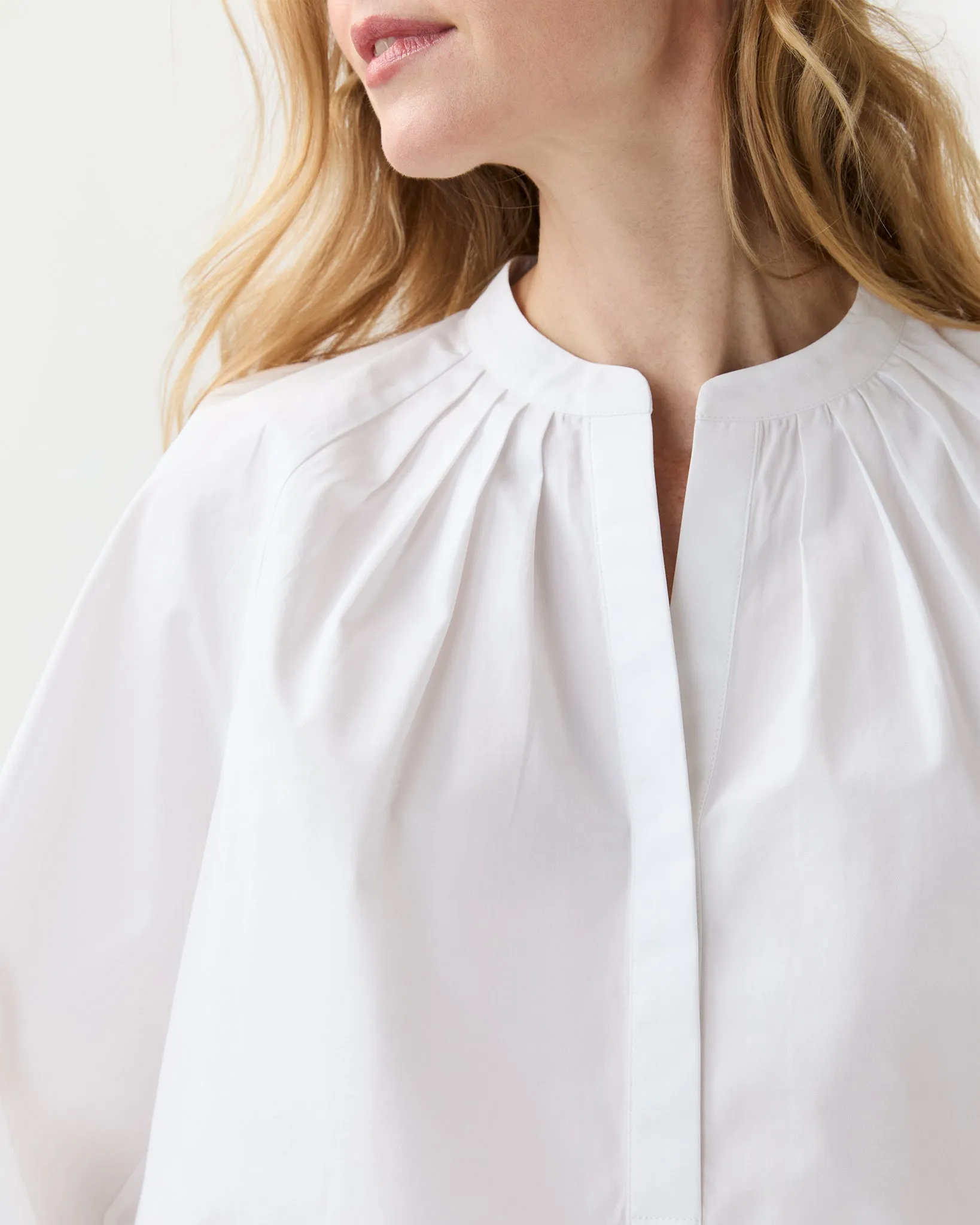 Sienna Top in White Poplin sold by Mashburn product image thumbnail 2