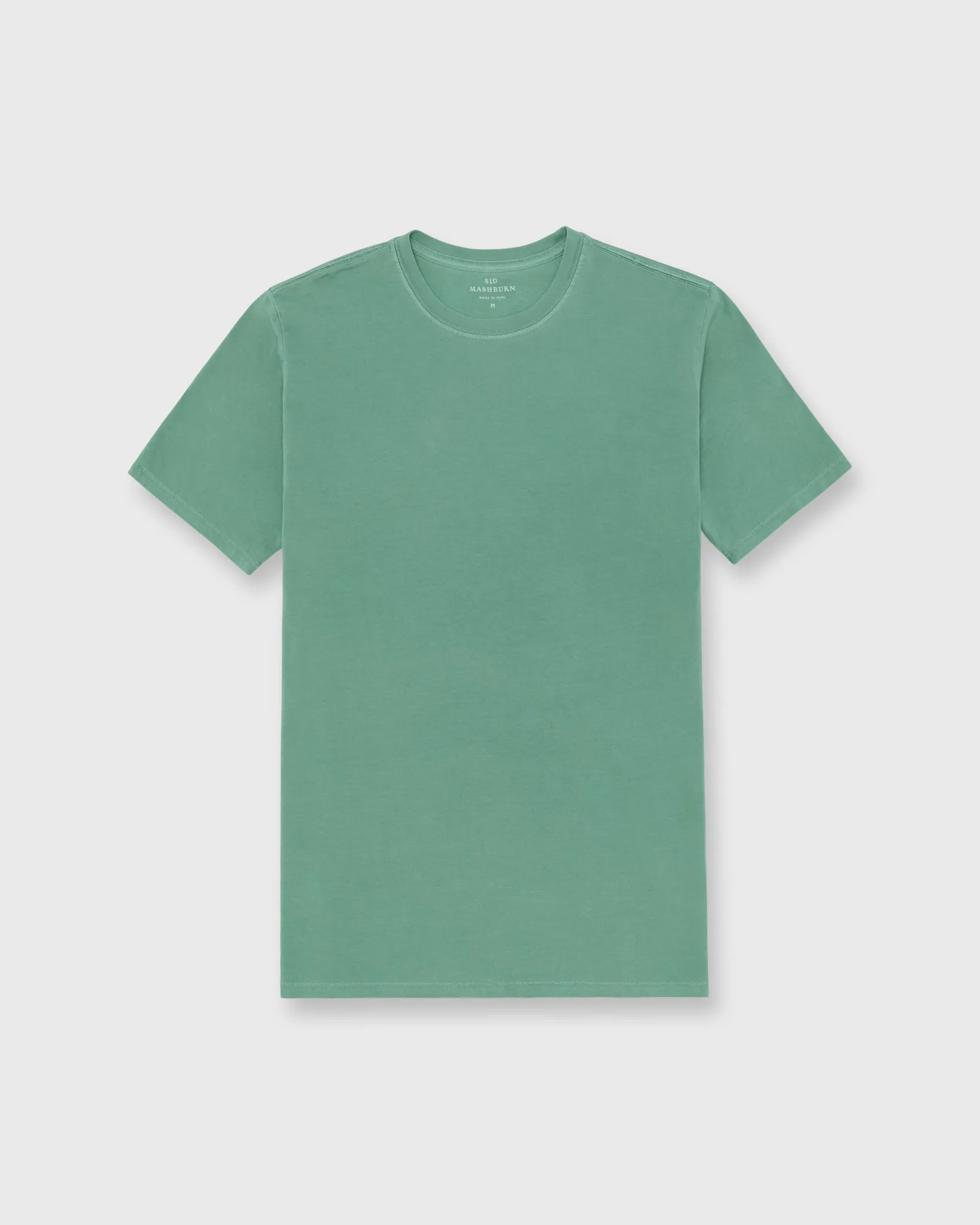 Short-Sleeved Tee in Sage Pima Cotton sold by Mashburn