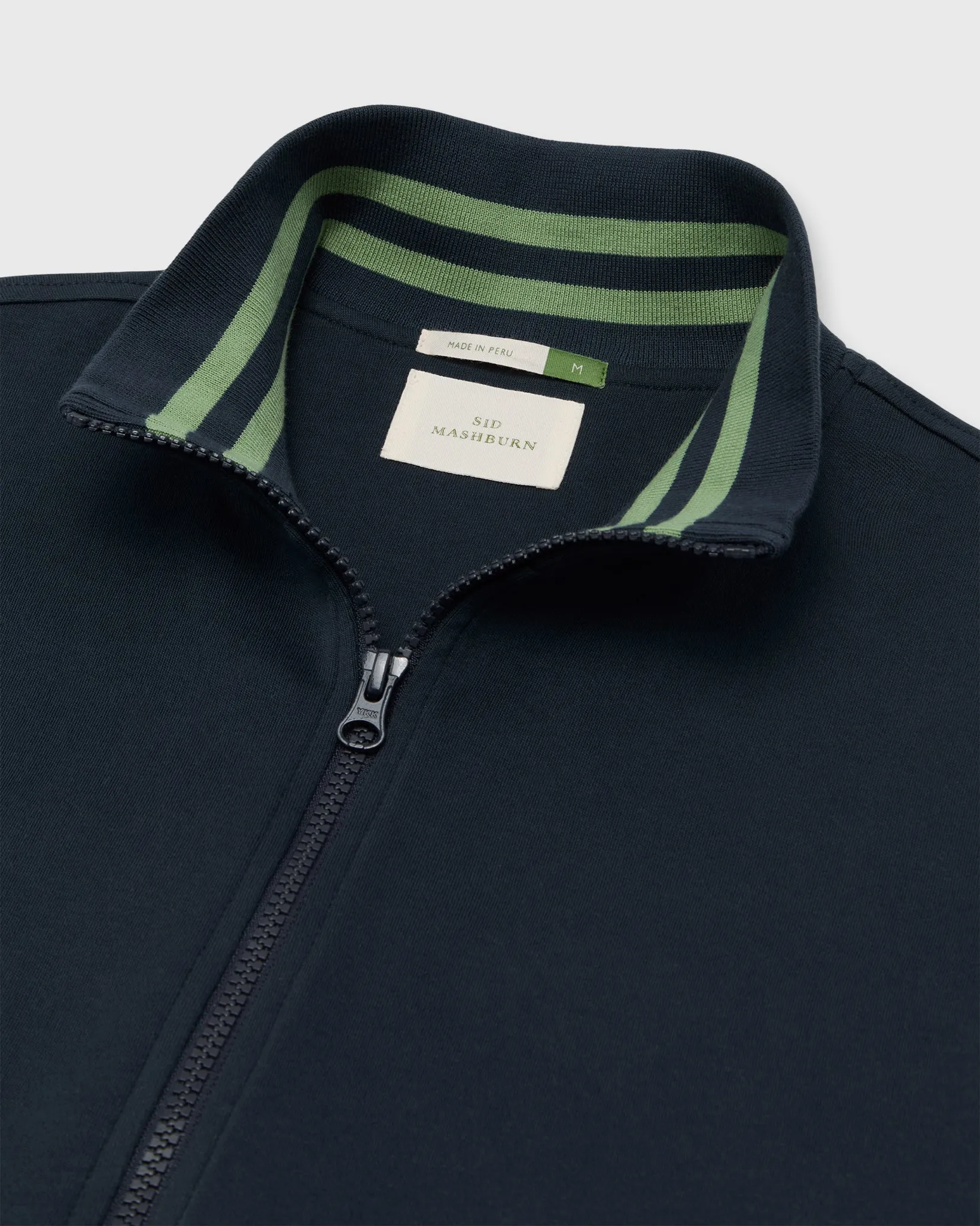 Warm-Up Jacket in Navy Pima Cotton sold by Mashburn product image thumbnail 2