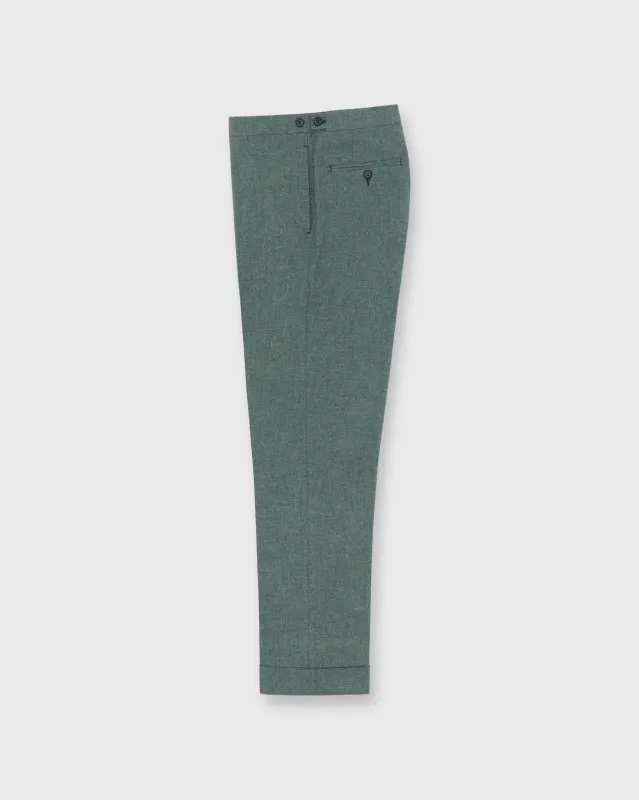 Side-Tab Dress Trouser in Seamoss Plainweave sold by Mashburn