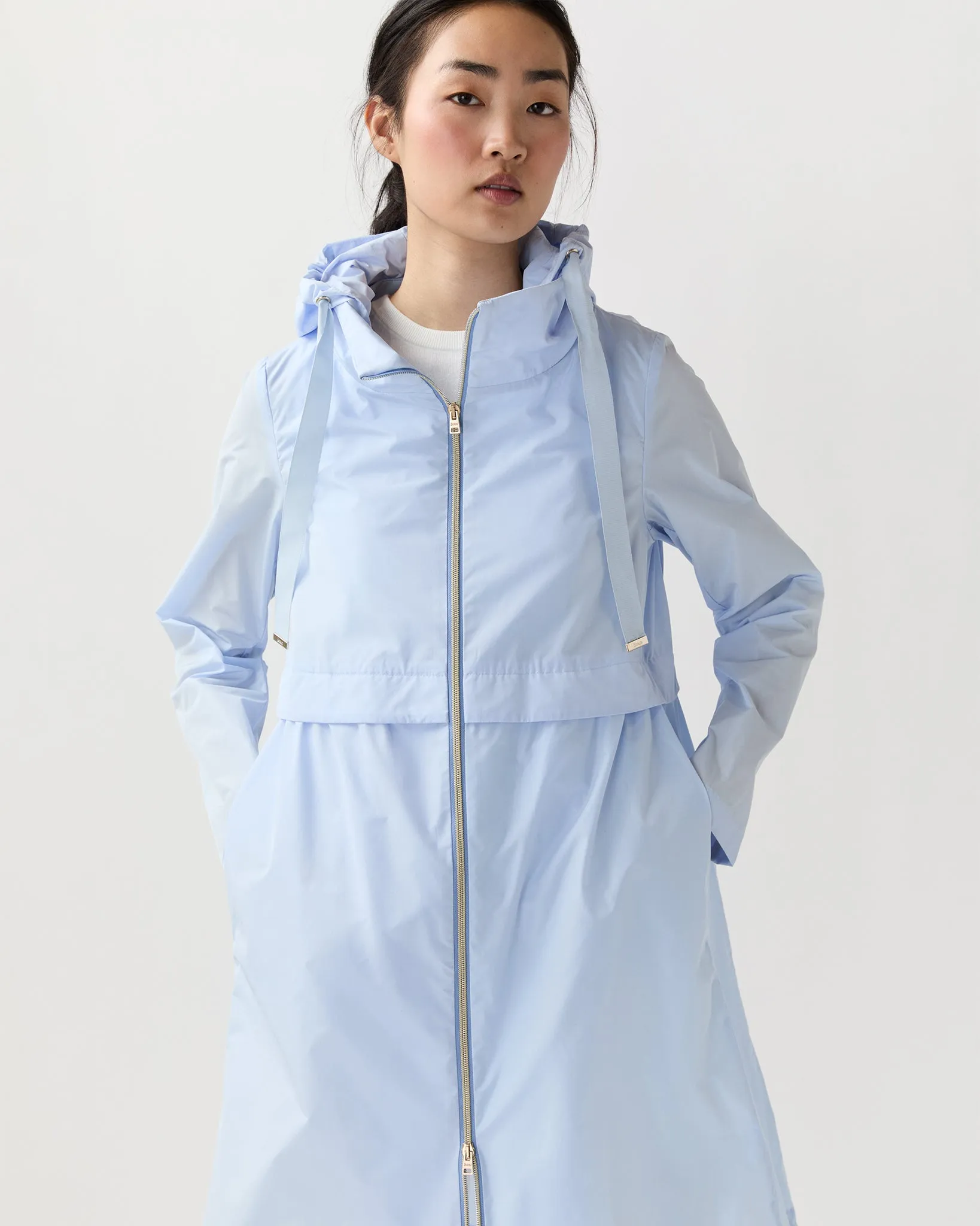 Techno Taffeta Jacket in Light Blue sold by Mashburn product image thumbnail 3