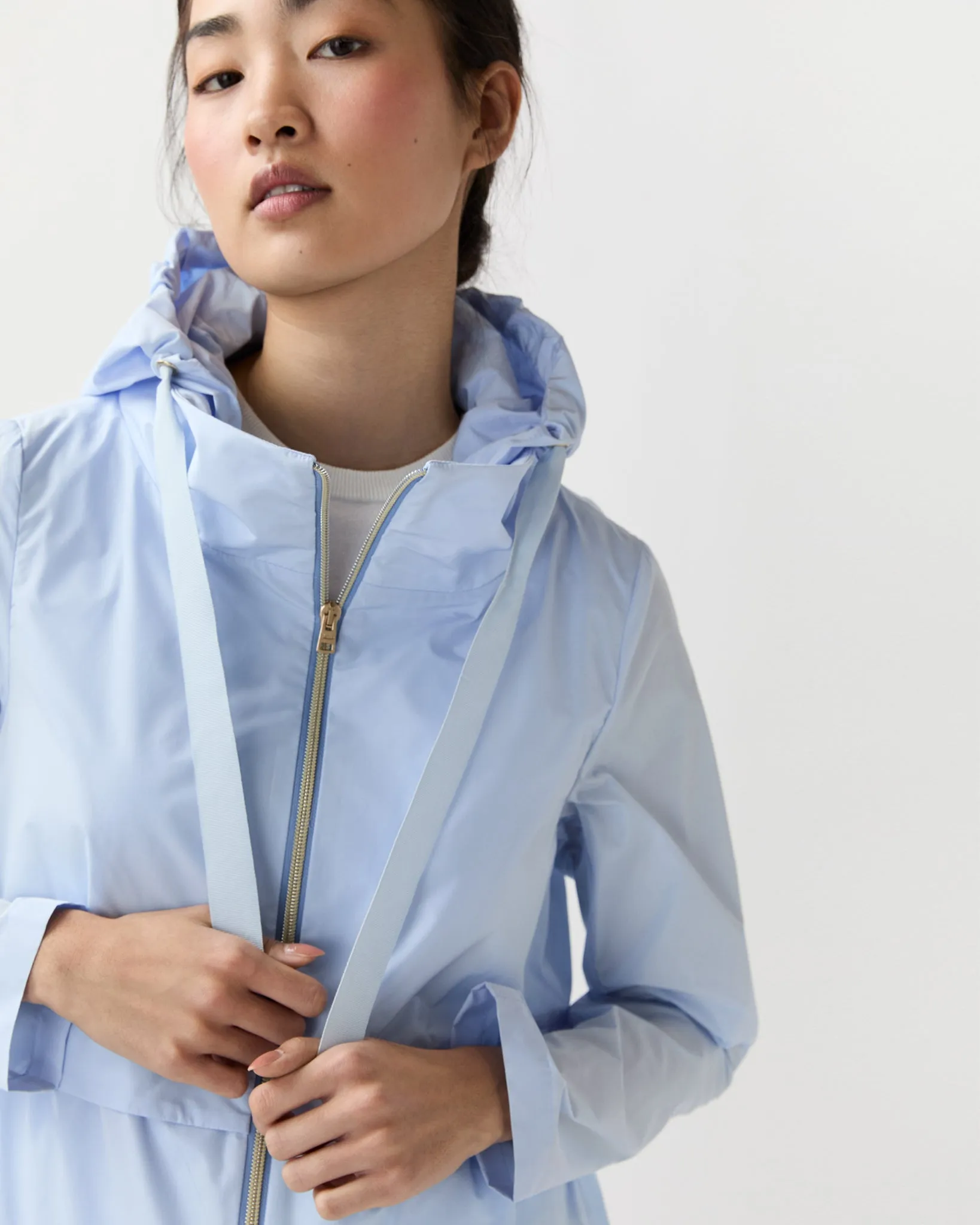 Techno Taffeta Jacket in Light Blue sold by Mashburn product image thumbnail 2