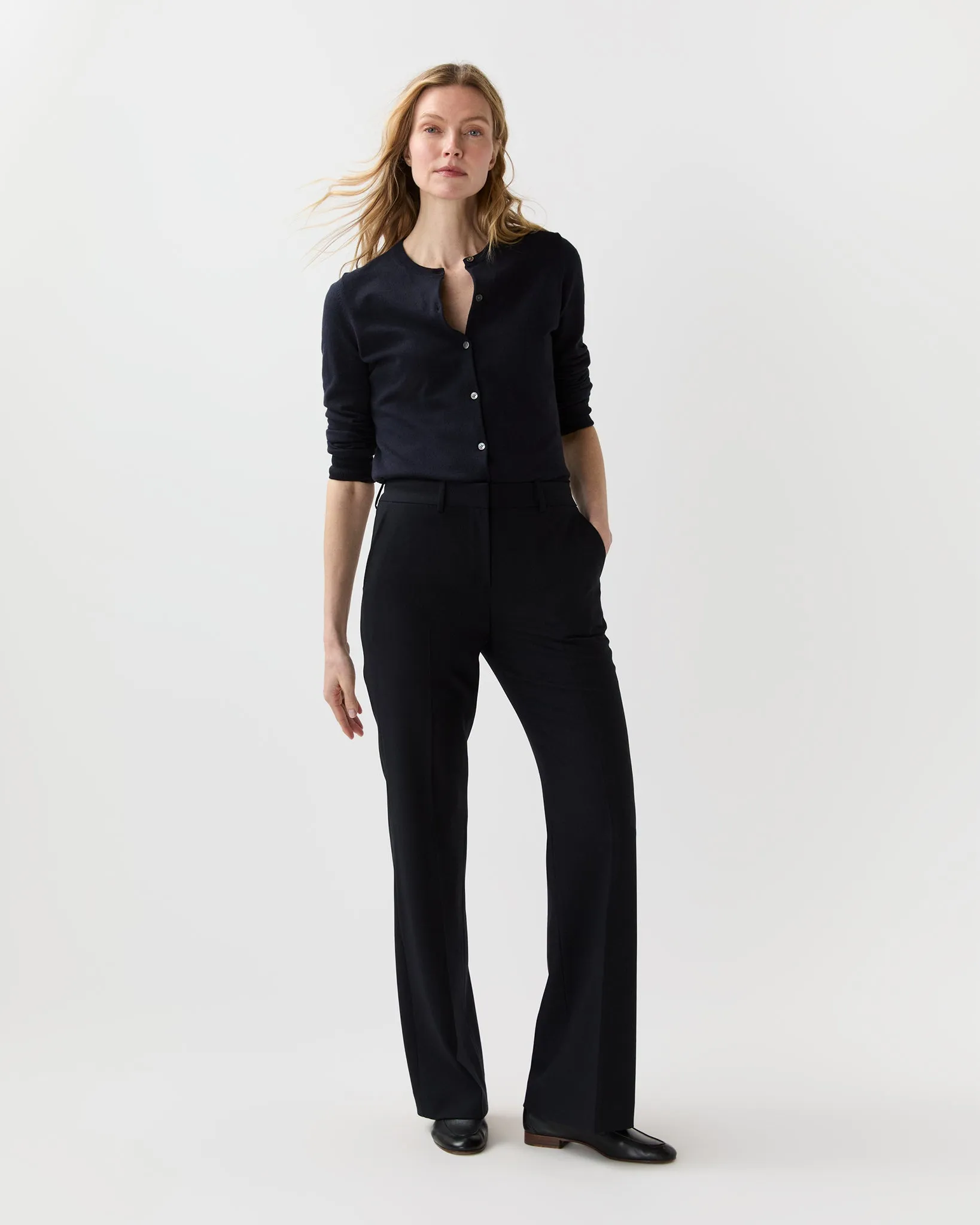 Lane Pant in Navy 3-Ply Plainweave sold by Mashburn product image thumbnail 3