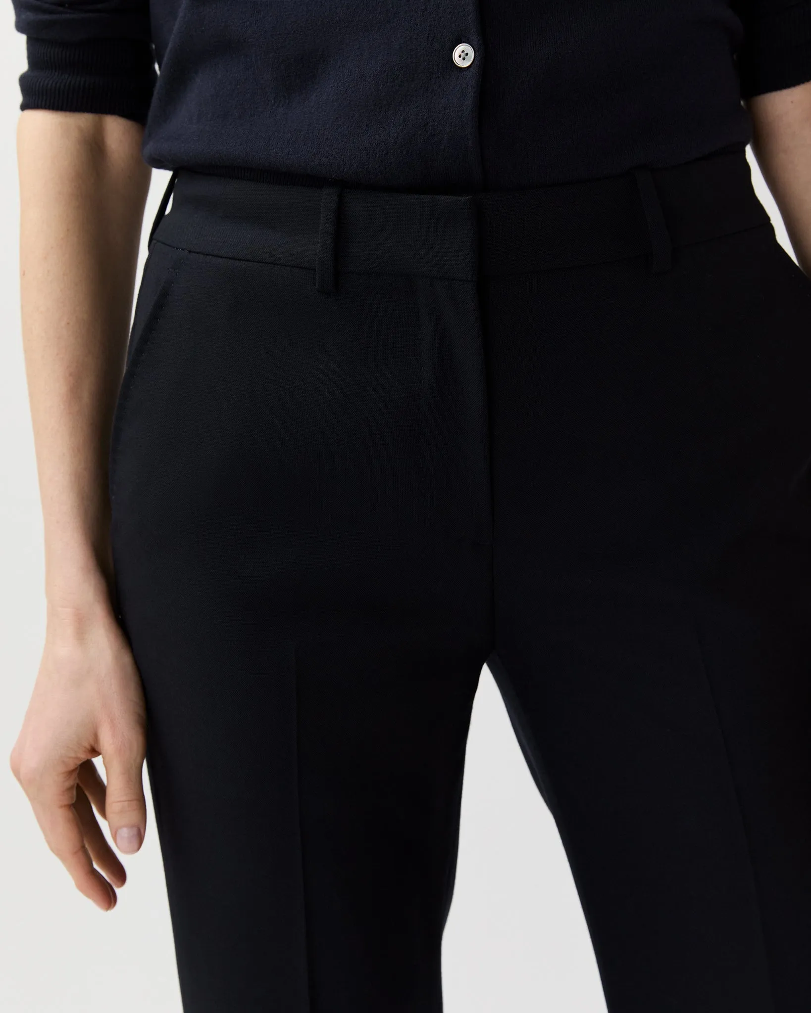 Lane Pant in Navy 3-Ply Plainweave sold by Mashburn product image thumbnail 2