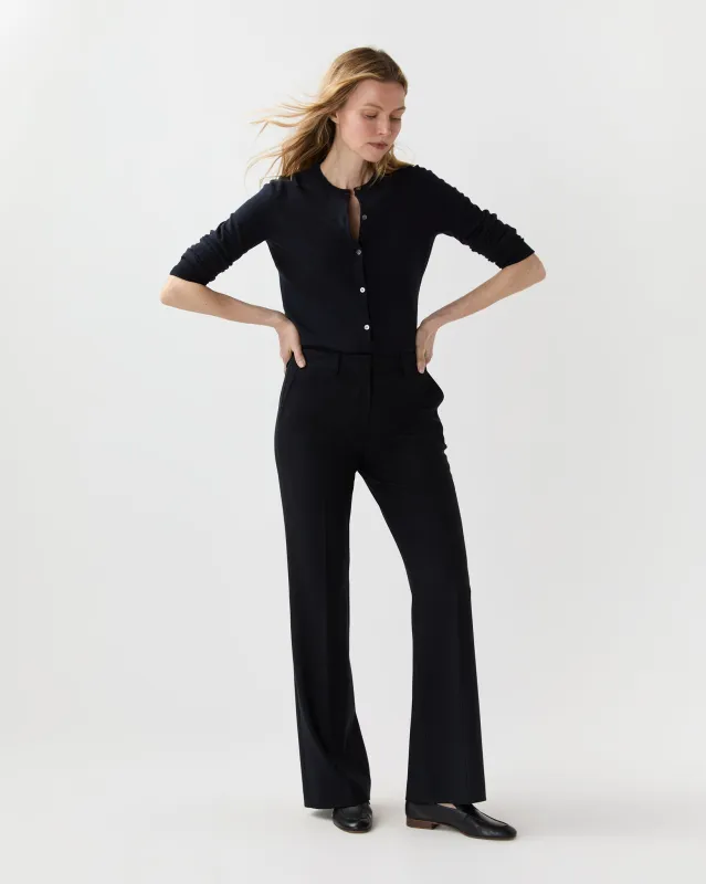 Lane Pant in Navy 3-Ply Plainweave made by Mashburn