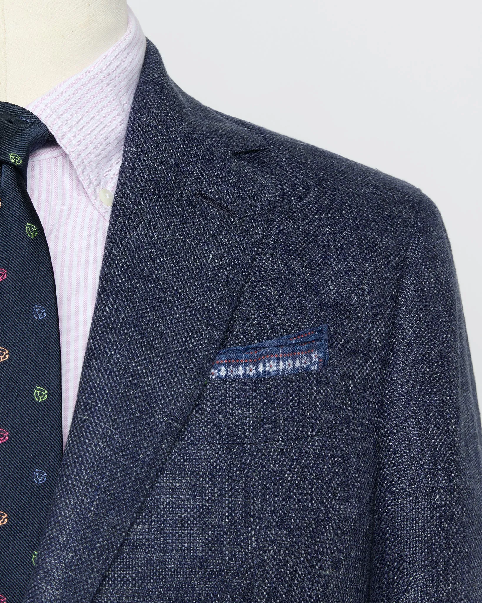 Kincaid No. 2 Jacket in Blue Hopsack sold by Mashburn product image thumbnail 2