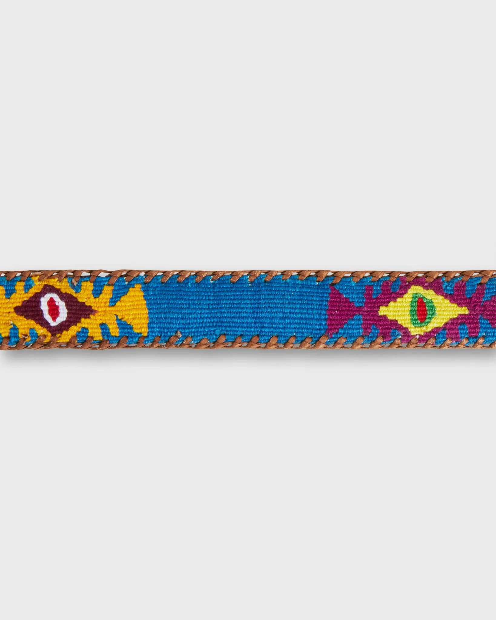 1.5" Hand-Loomed Belt in Blue/Orange Tribal sold by Mashburn product image thumbnail 2