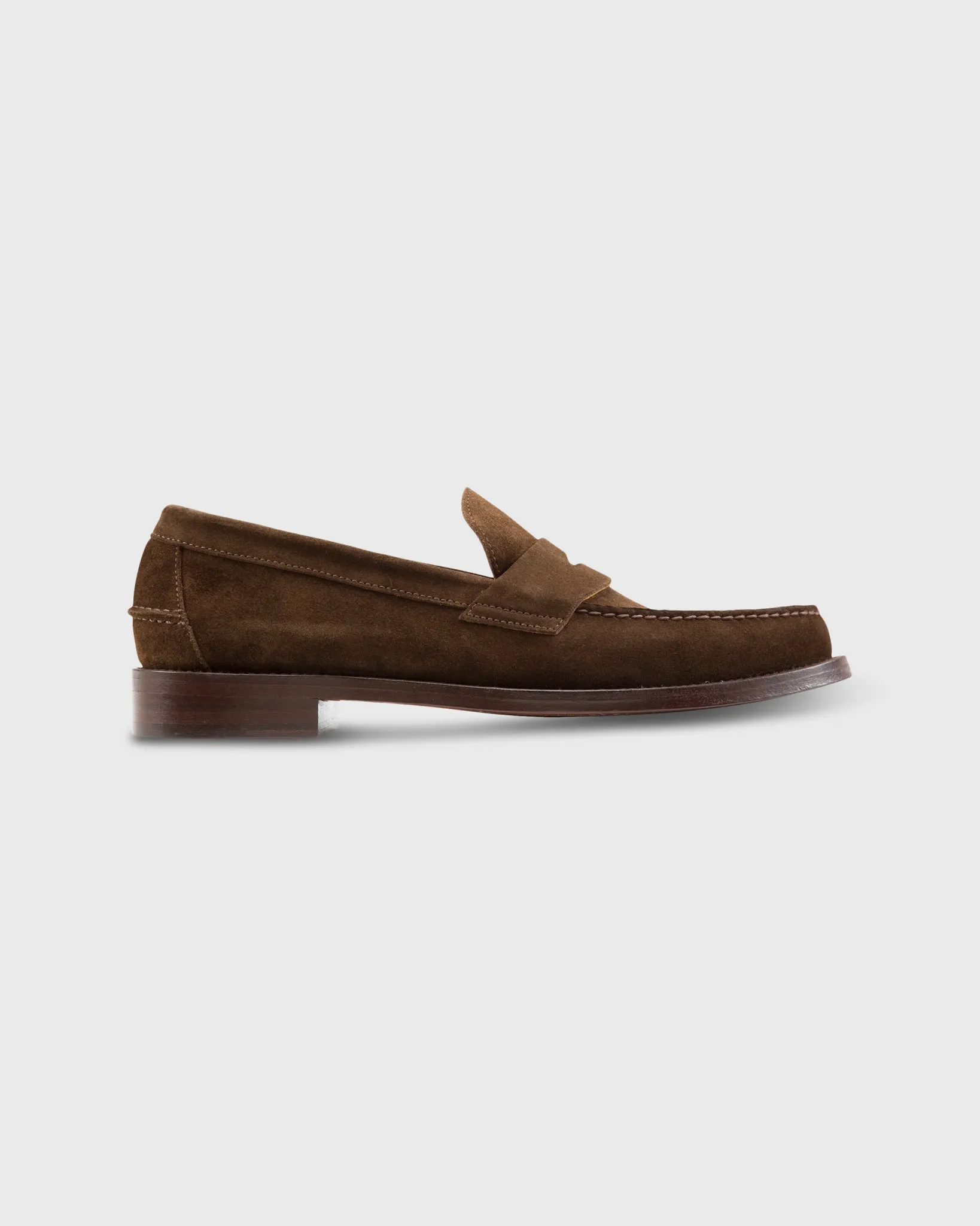 Handsewn Penny Loafer in Chocolate Suede sold by Mashburn product image thumbnail 2