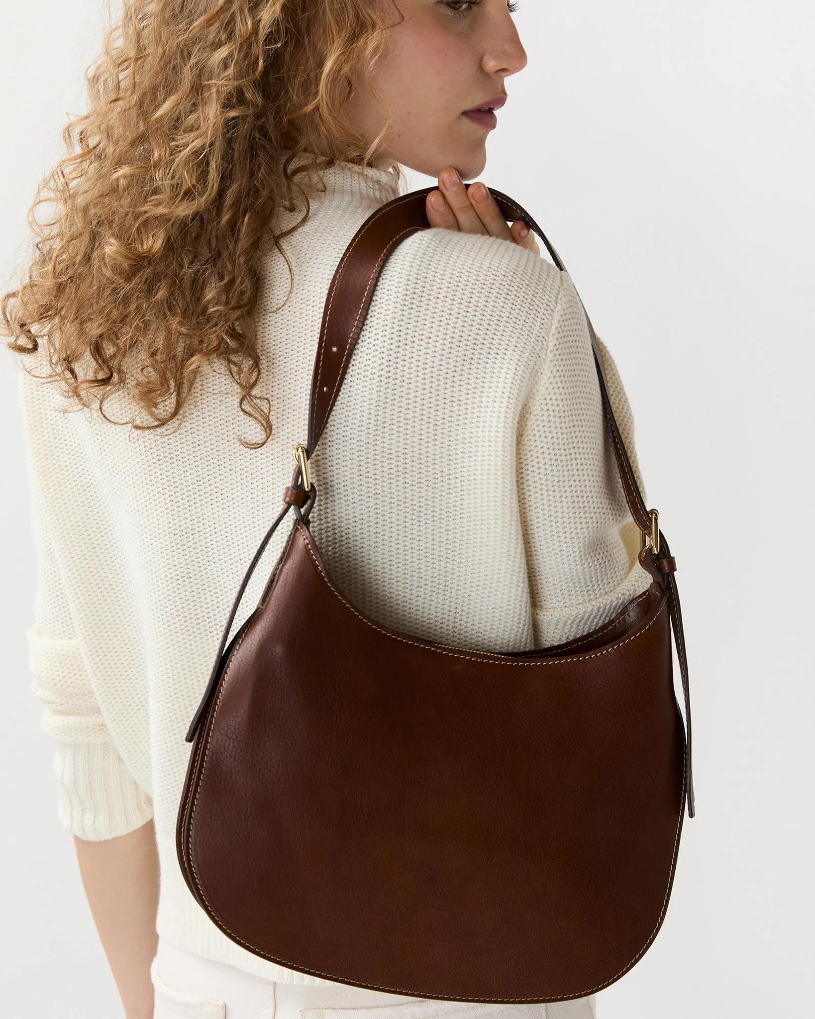 Brooke Hobo Bag in Brown Leather sold by Mashburn product image thumbnail 3