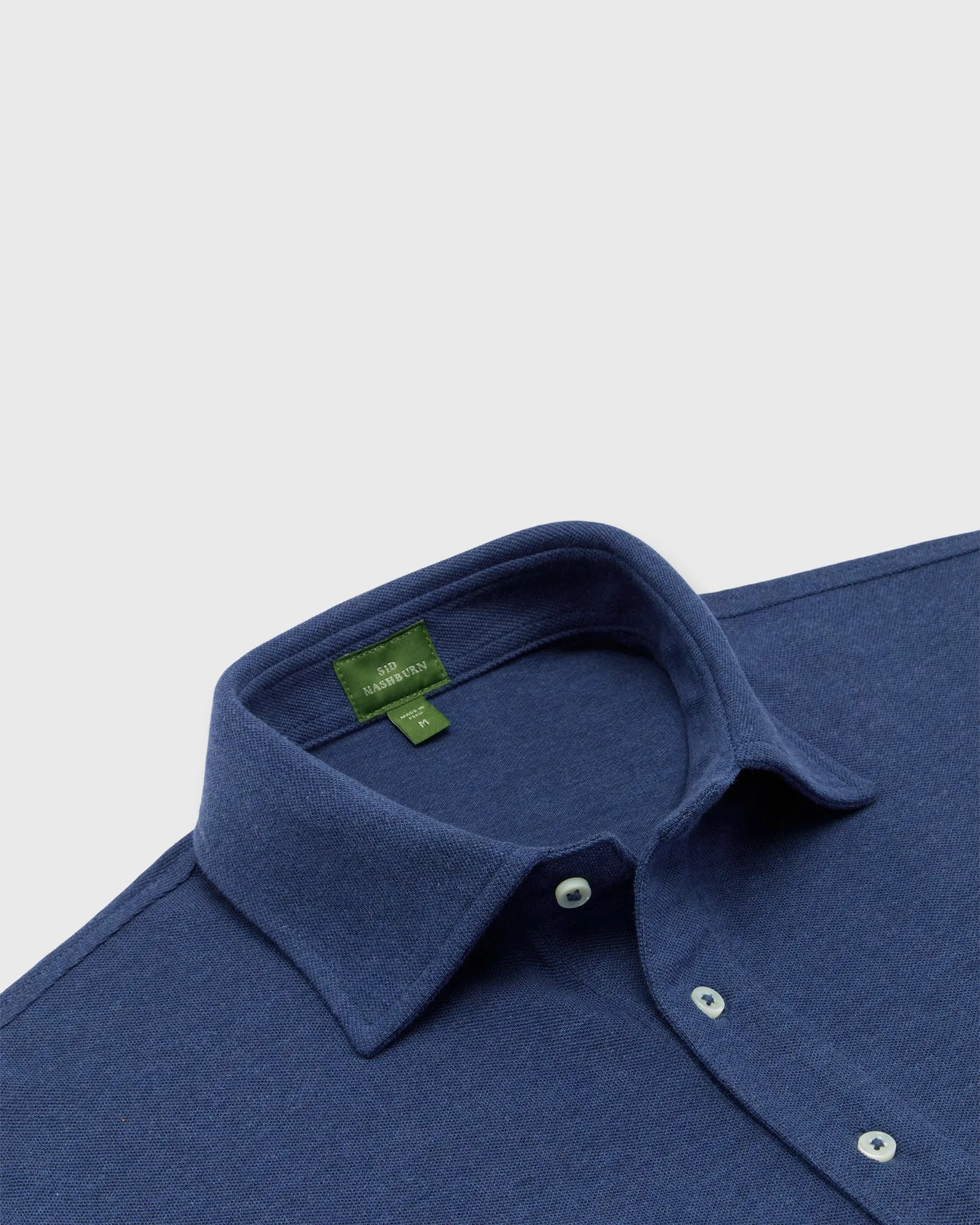 Short-Sleeved Polo in Heather Ink Pima Pique sold by Mashburn product image thumbnail 2