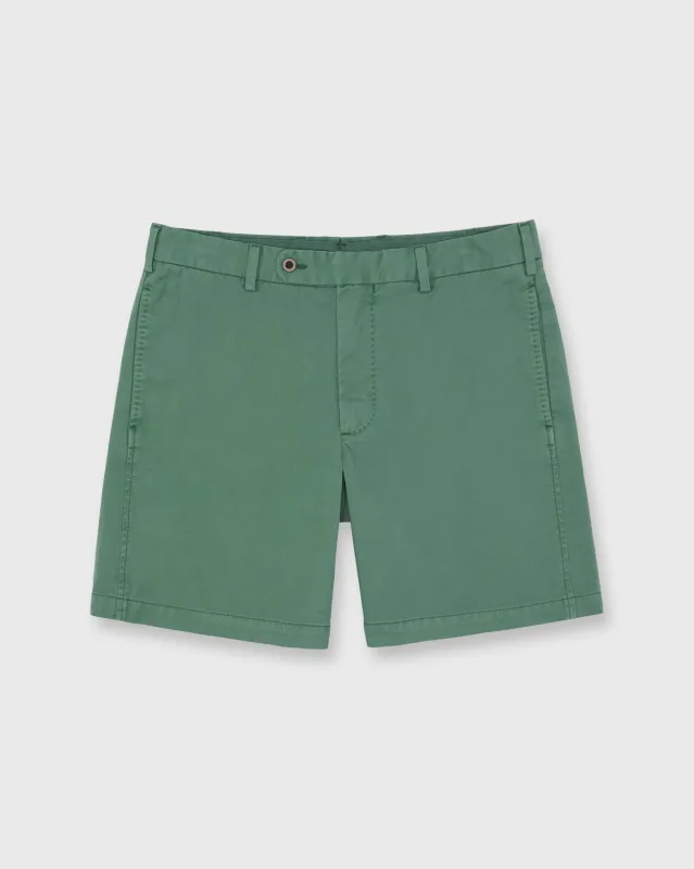 Garment-Dyed Short in Clover AP Twill sold by Mashburn