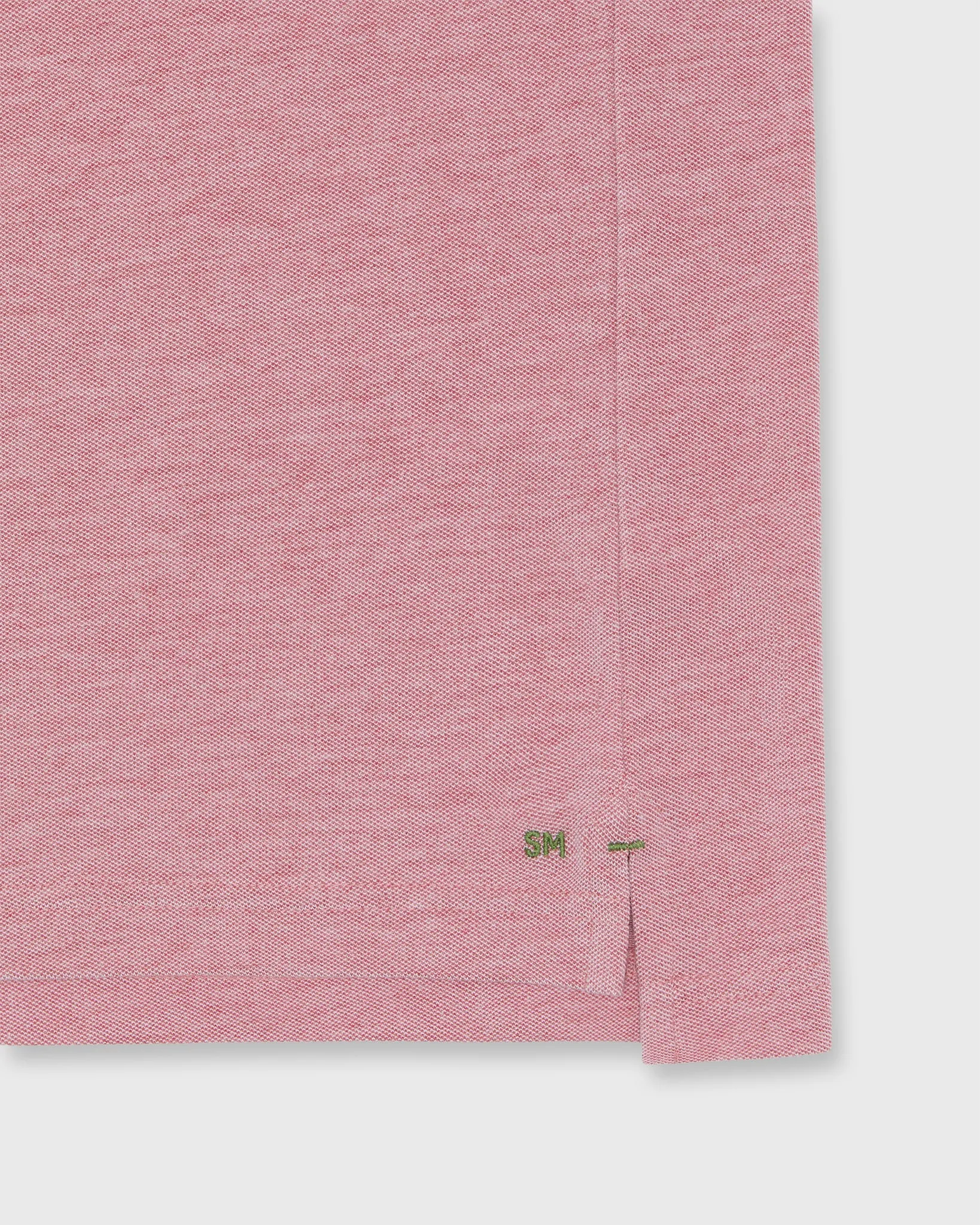 Short-Sleeved Polo in Watermelon Oxford Pima Pique sold by Mashburn product image thumbnail 3