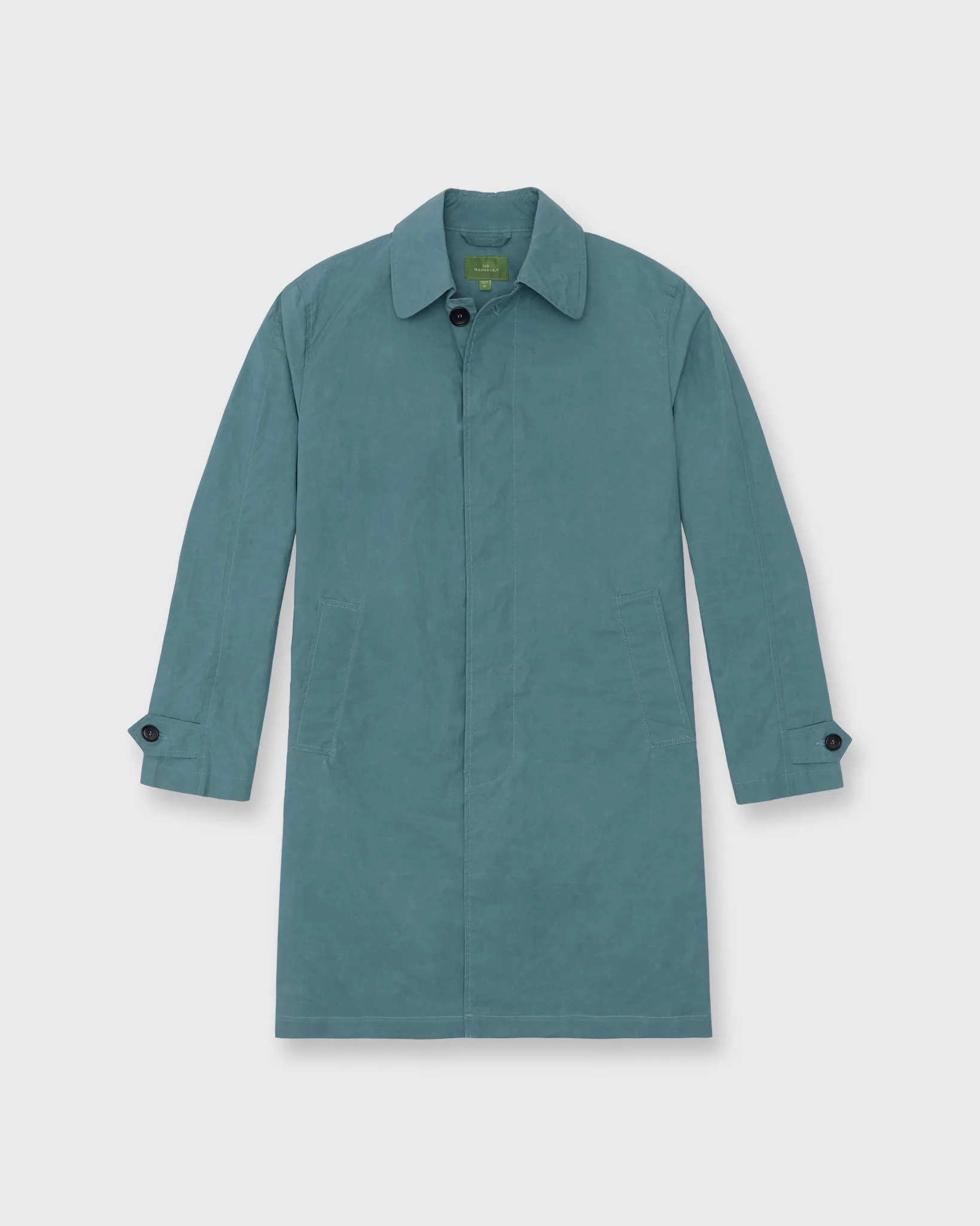 Traveler's Trench in River Dry Waxed Poplin sold by Mashburn