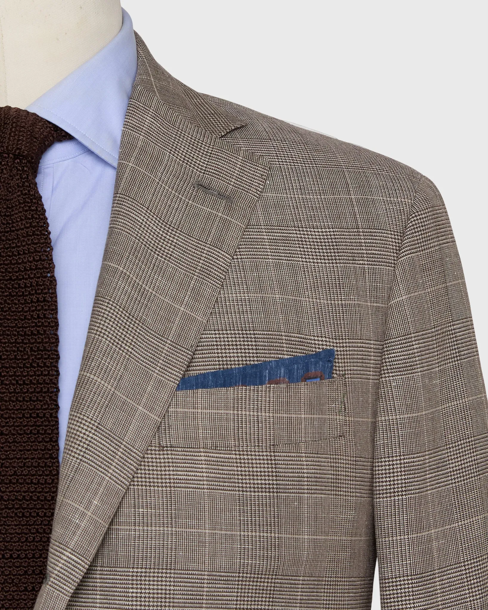 Virgil No. 3 Suit in Mocha/Bone Glenplaid Plainweave sold by Mashburn product image thumbnail 2