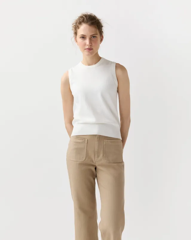 Rosie Shell in Ivory Cotton/Silk made by Mashburn