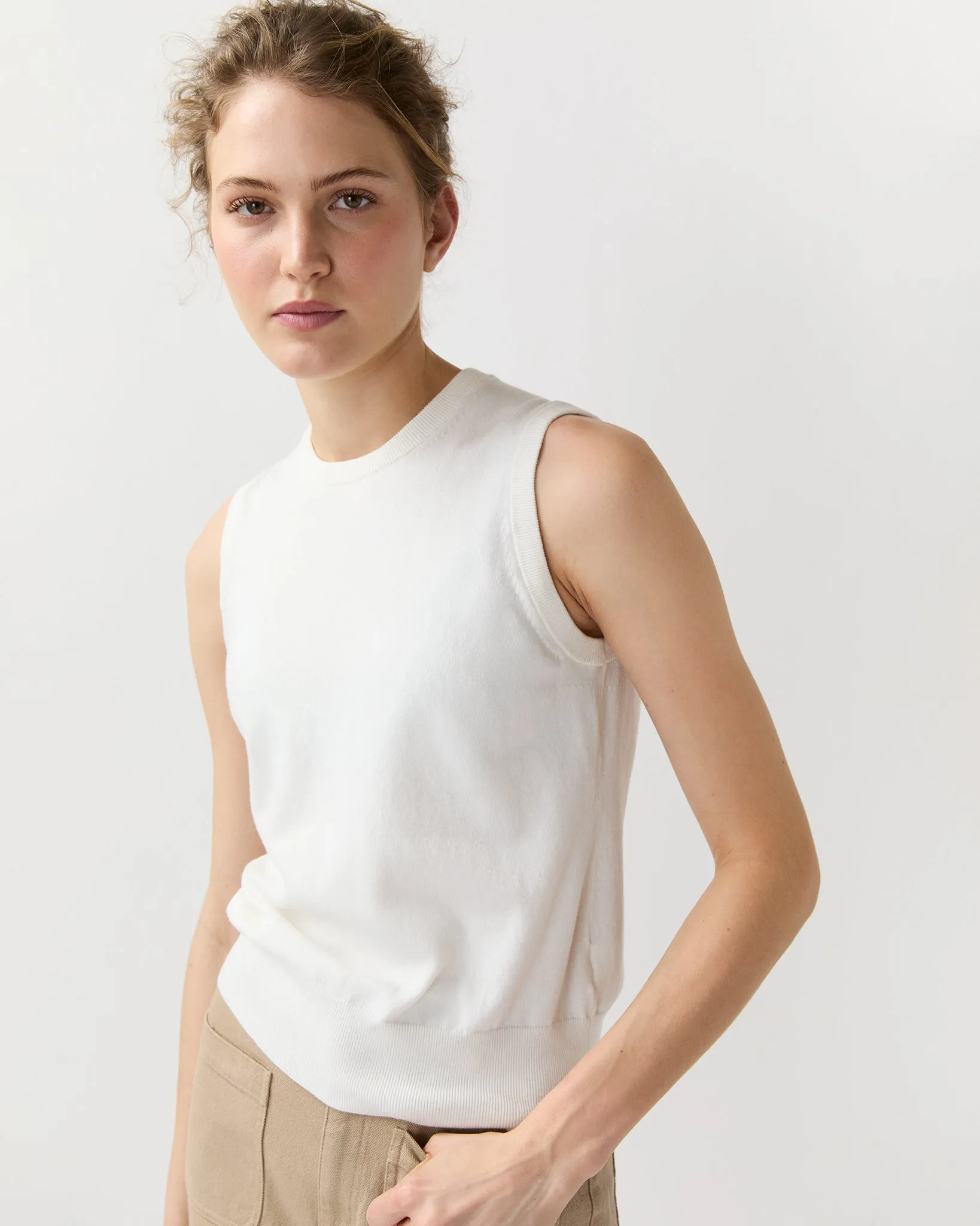 Rosie Shell in Ivory Cotton/Silk sold by Mashburn product image thumbnail 2