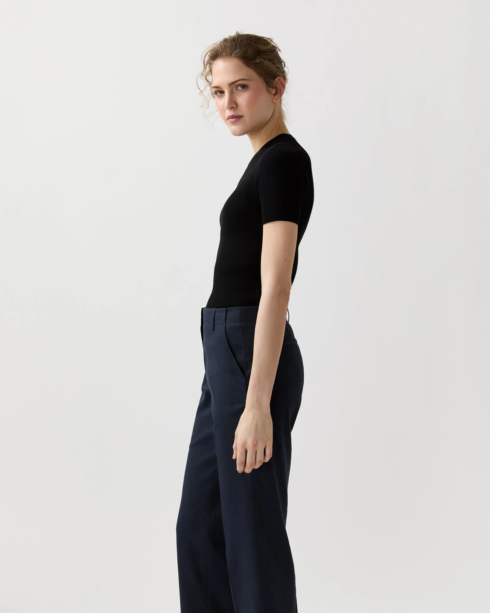 Nia Tee in Black Cotton sold by Mashburn product image thumbnail 5