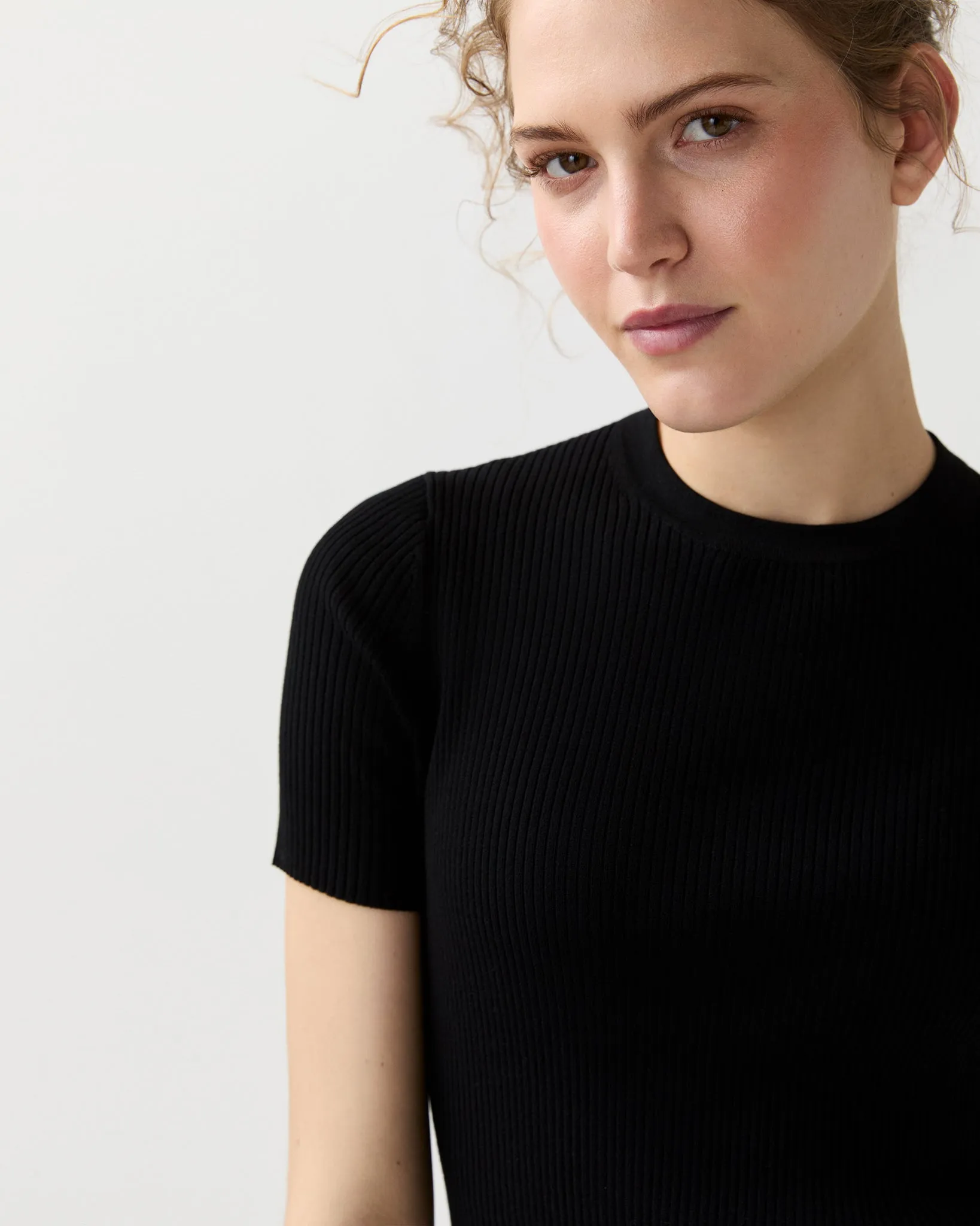 Nia Tee in Black Cotton sold by Mashburn product image thumbnail 2