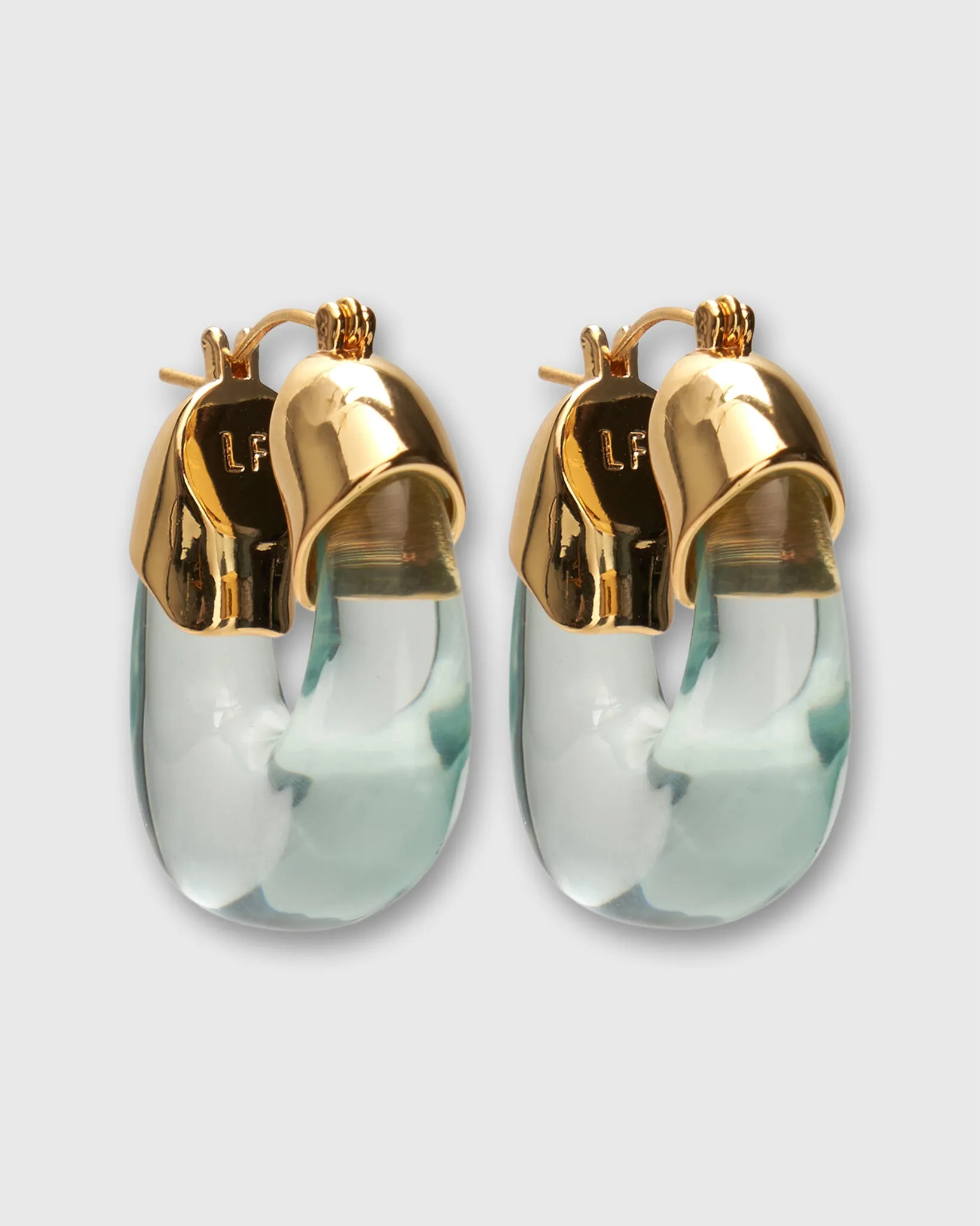 Mini Organic Hoop Earrings in Aqua sold by Mashburn product image thumbnail 3