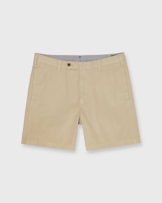 Garment-Dyed Short in Khaki AP Twill sold by Mashburn