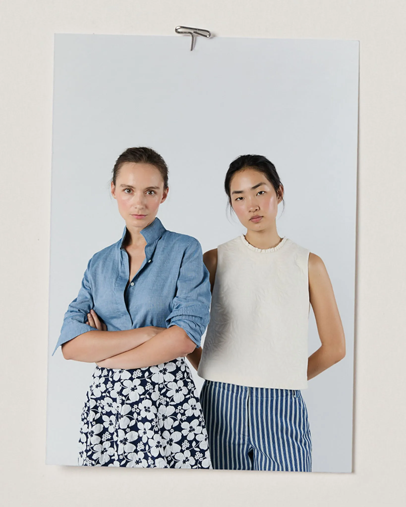 Gia Frill Shell Top in Natural Leaves Knit Jacquard sold by Mashburn