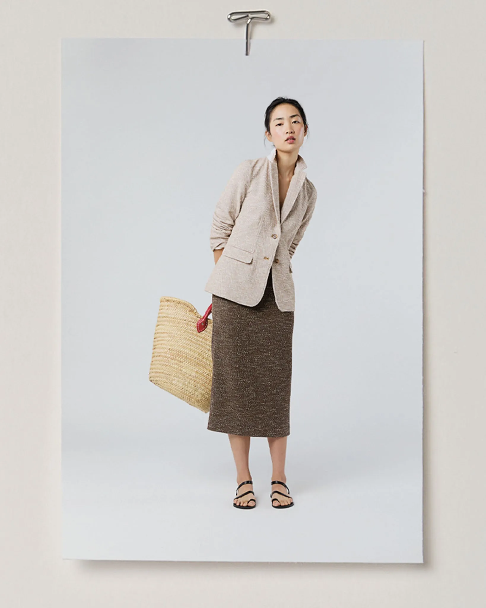 Diagonal Strap Sandal in Dark Brown Leather sold by Mashburn product image thumbnail 4