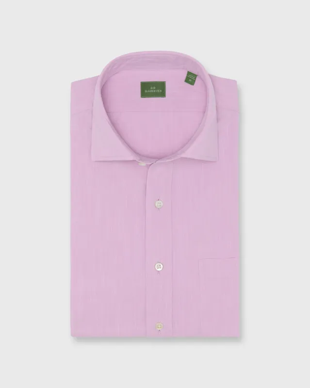 Spread Collar Sport Shirt in Orchid Salt-Washed Chambray sold by Mashburn