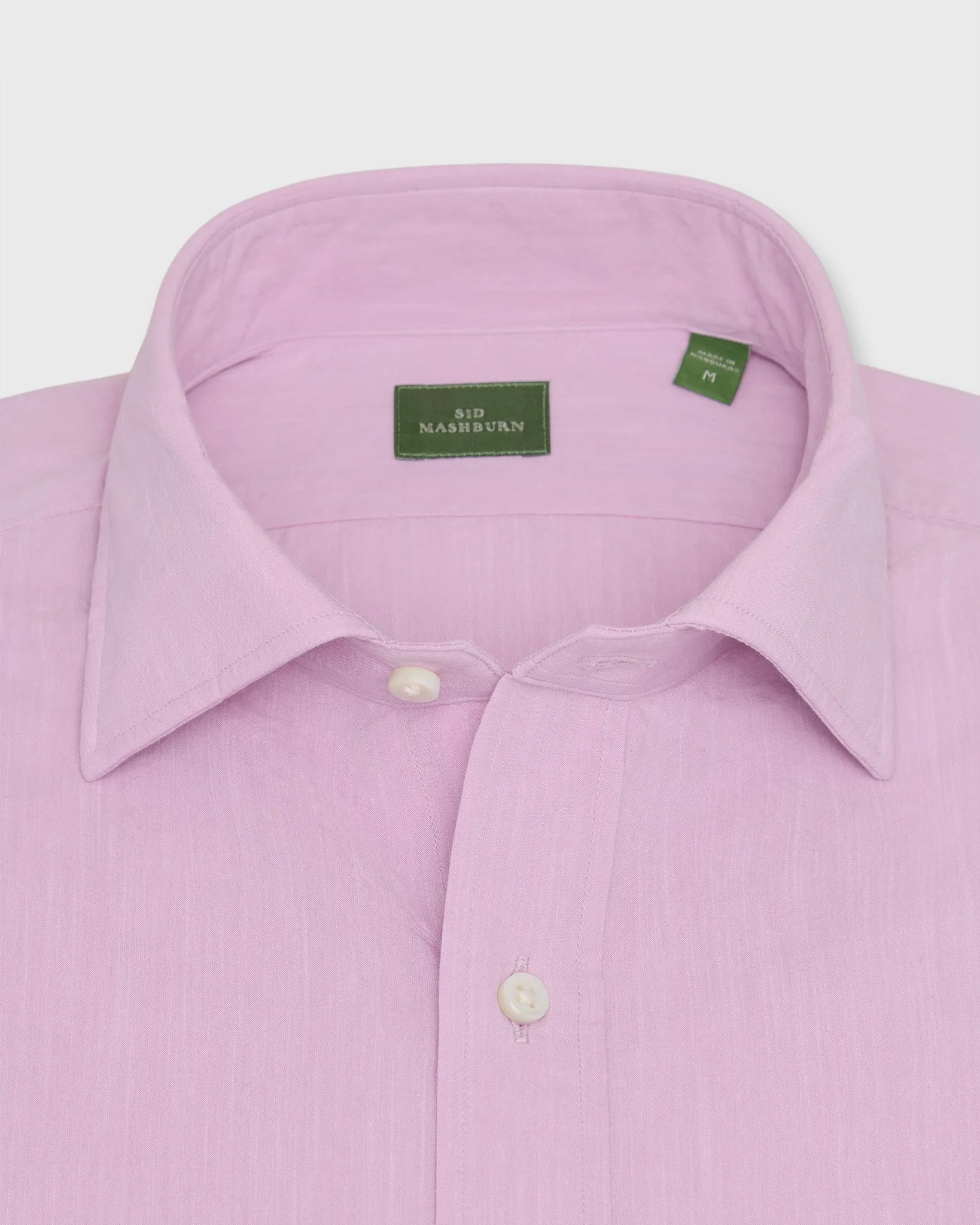 Spread Collar Sport Shirt in Orchid Salt-Washed Chambray sold by Mashburn product image thumbnail 2