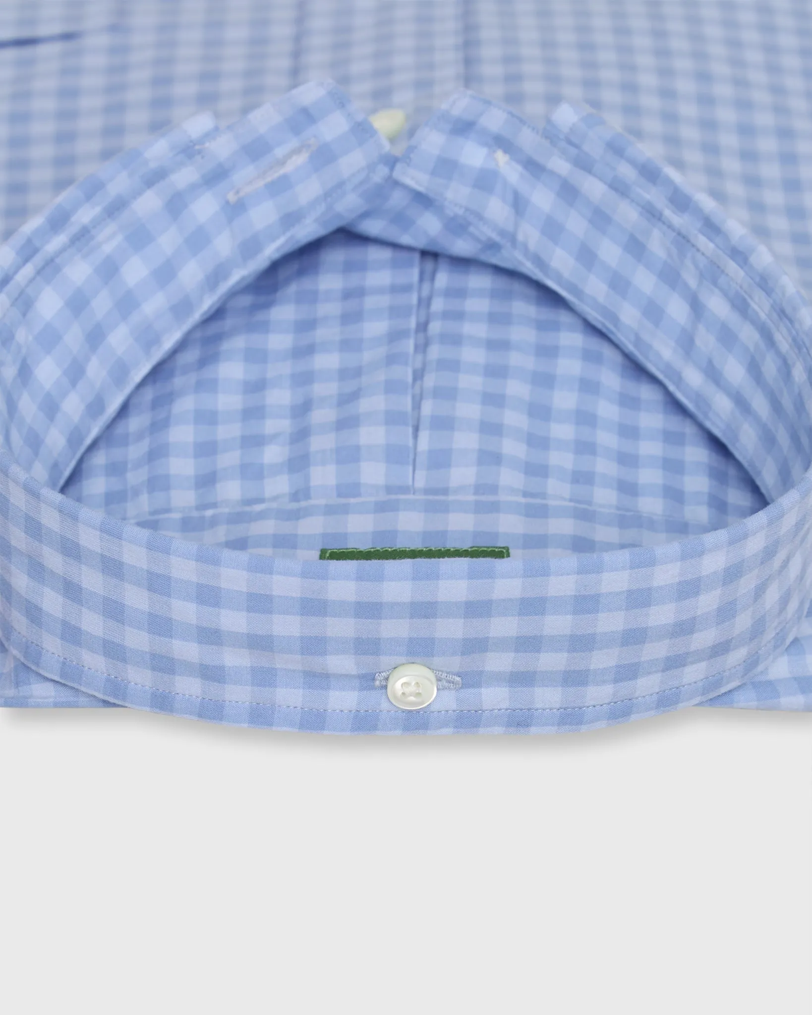 Button-Down Sport Shirt in Blue/Sky Gingham Poplin sold by Mashburn product image thumbnail 3